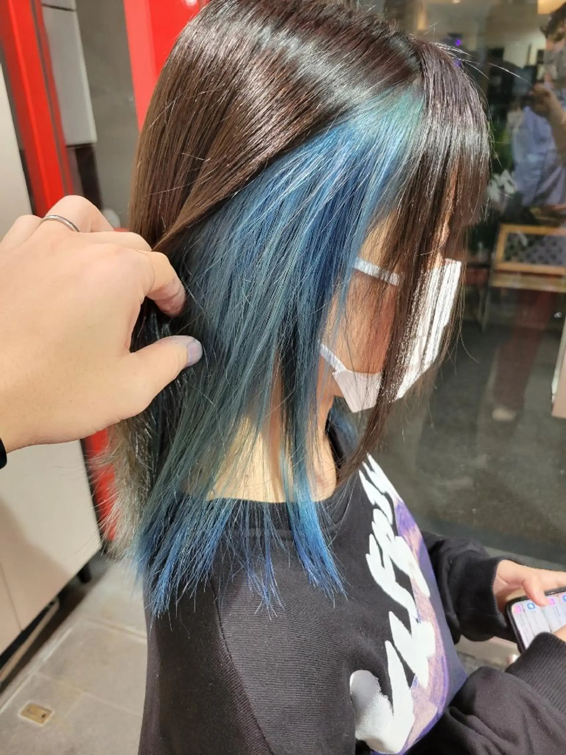 ミディアム ヘアカラー 遠藤 史秋のヘアスタイル