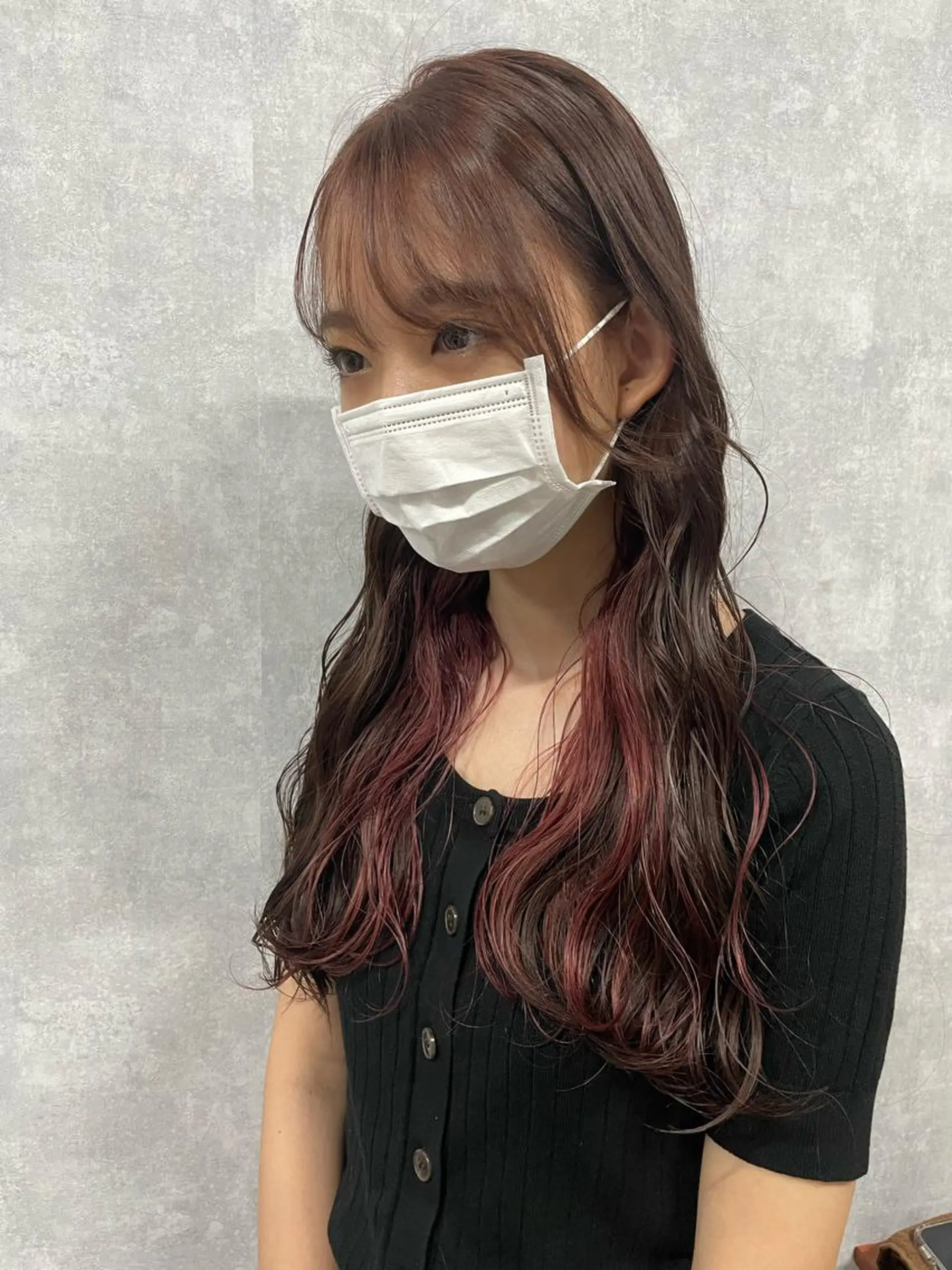 セミロング 切りっぱなしボブ ショートボブ セミロングパーマ アッシュ ミストバング モテ髪/ボブ/ショー ト/アダチフウトのヘアスタイル