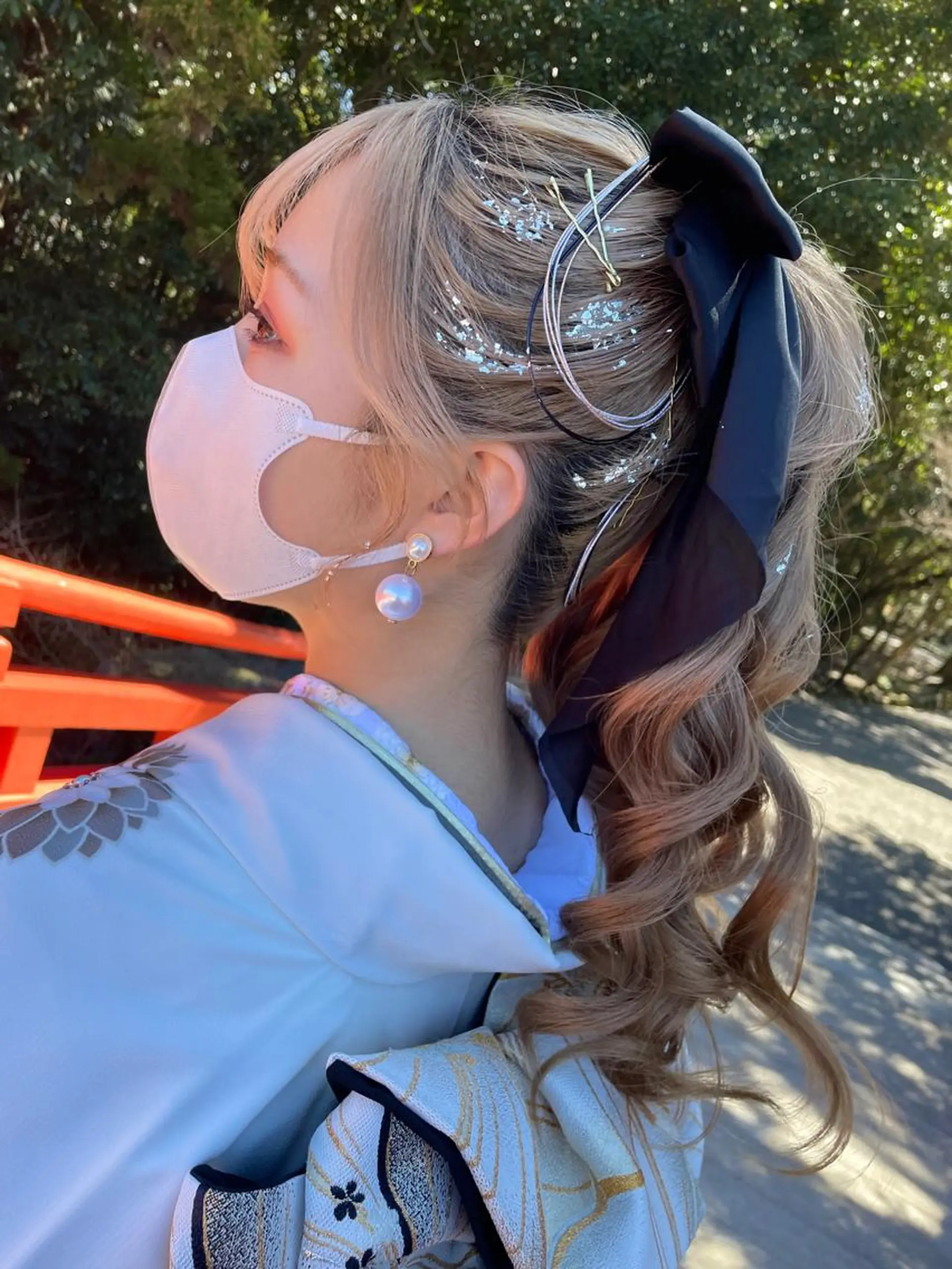 ロング ヘアアレンジ ポニーテール タニモト ユイのヘアスタイル