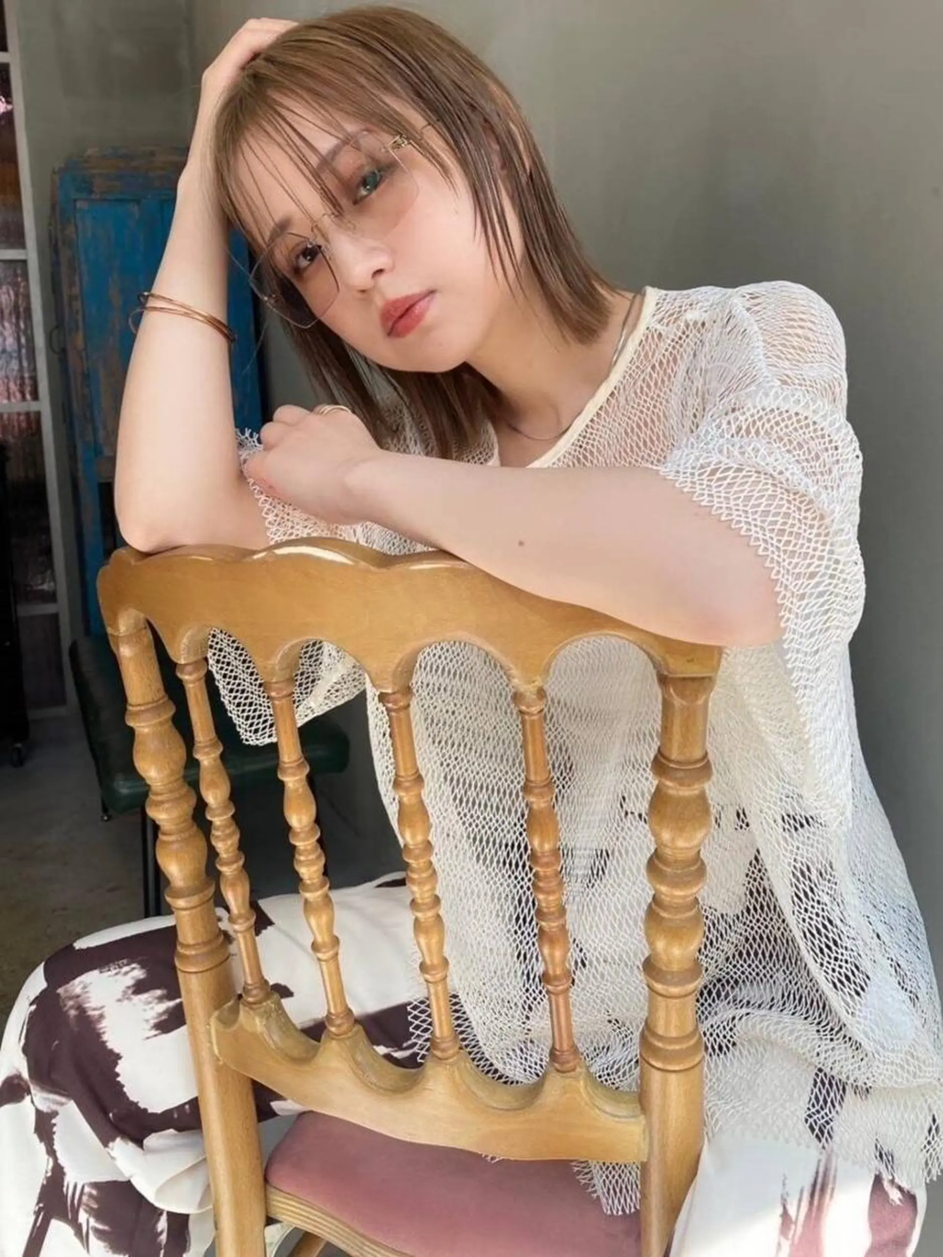 ロング レイヤー/暖色カラー /似合わせ/Moeのヘアスタイル