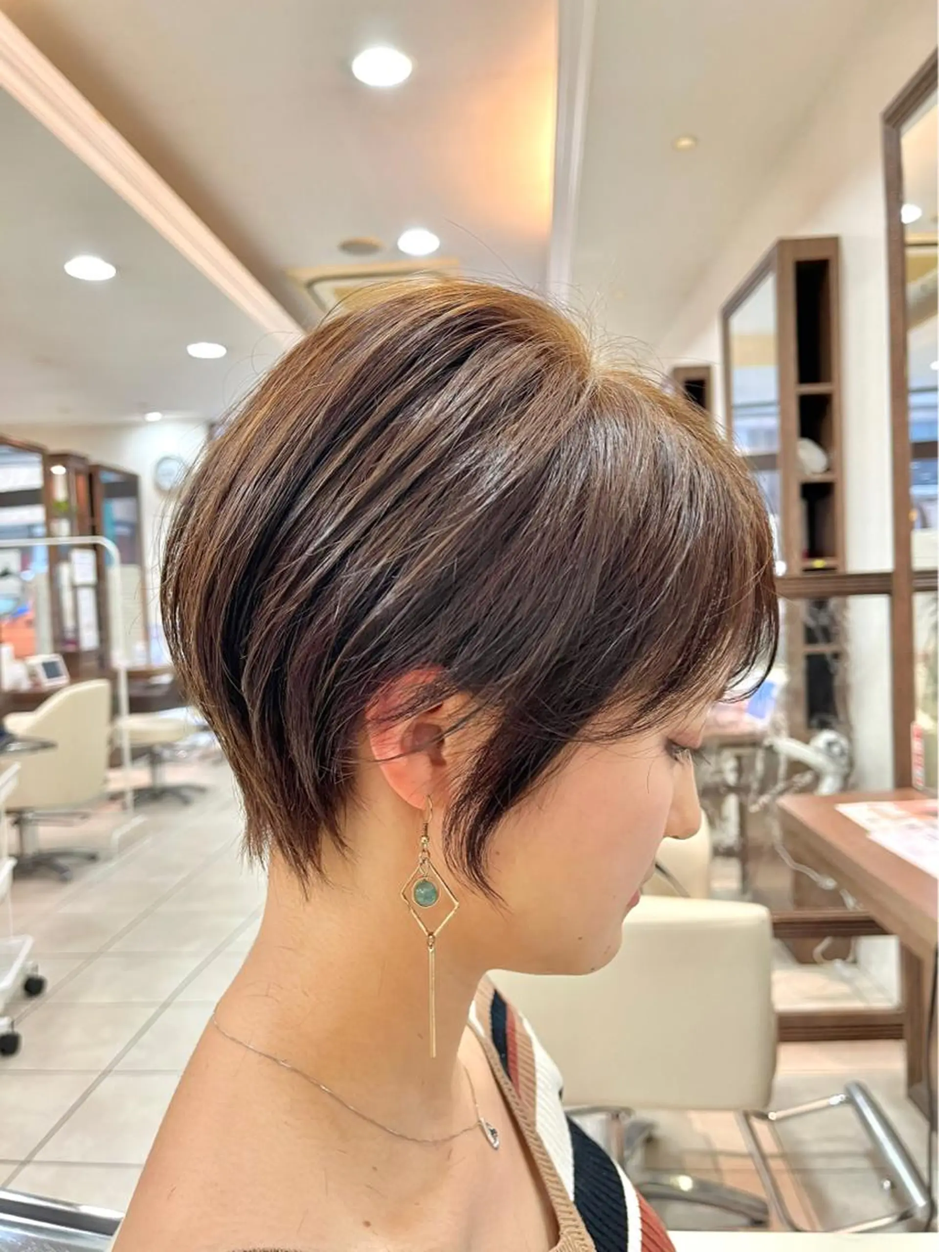 ショート ショートボブ ハンサムショート ボブ くびれヘア ハイライト カット ヘアカラー トリートメント 《大人気髪質改善》 プログレス国分寺店のヘアスタイル