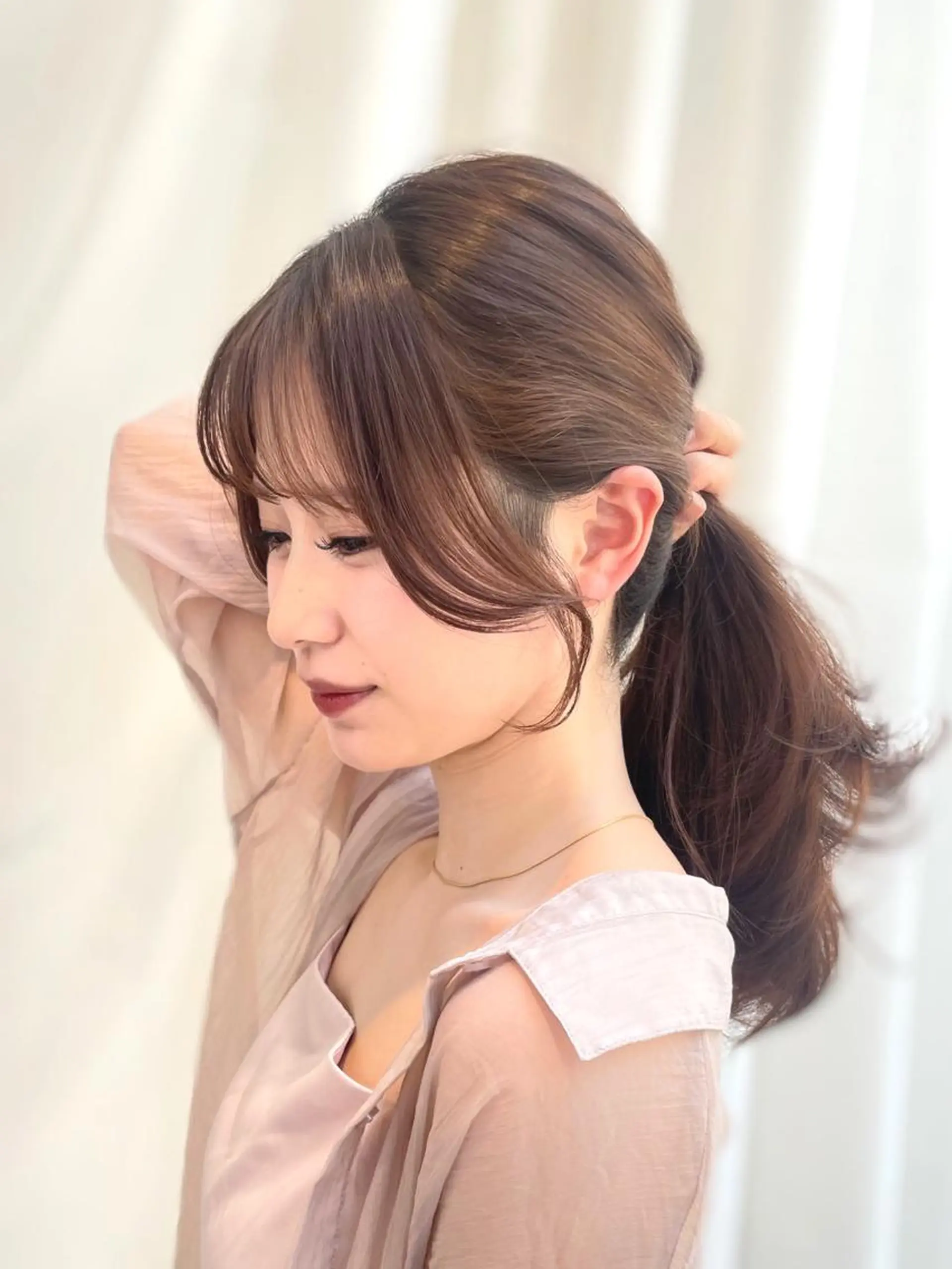 ロング カラー ヘアアレンジ カット ヘアセット 🤎小顔レイヤー /ベージュ🤎友香のヘアスタイル