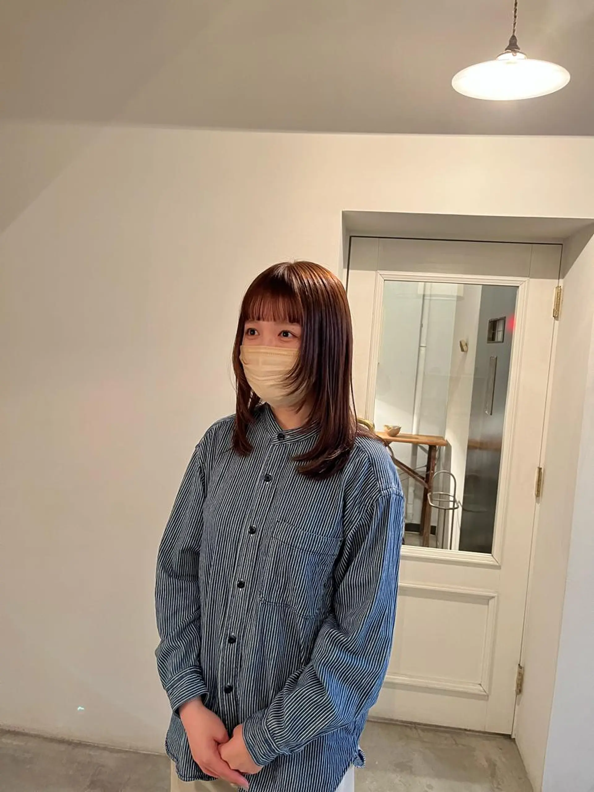 ミディアム カラー ブラウンカラー レイヤーカット 前川 華恋 / room3のヘアスタイル