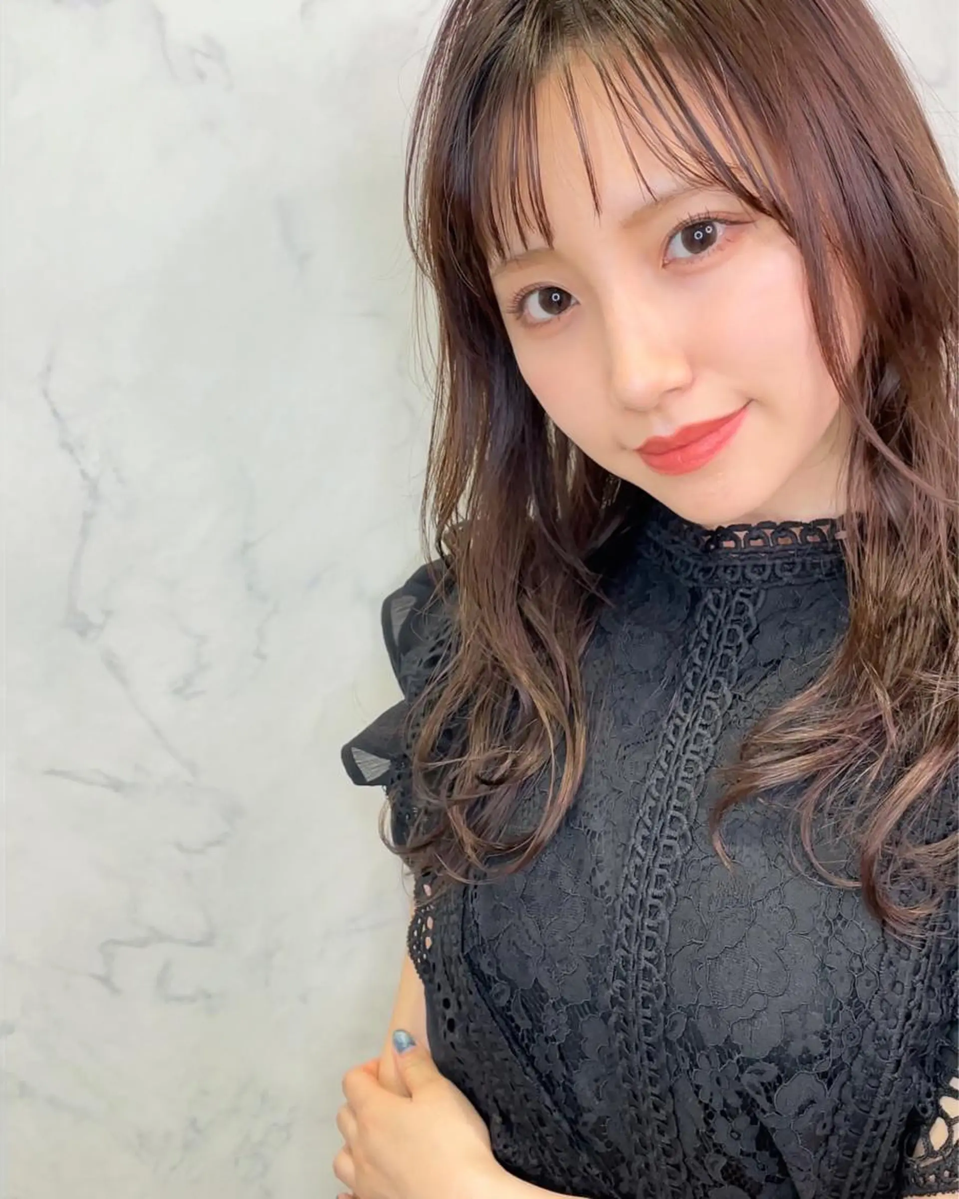 ミディアム ヘアカラー チダアキフミ Ash大森のヘアスタイル