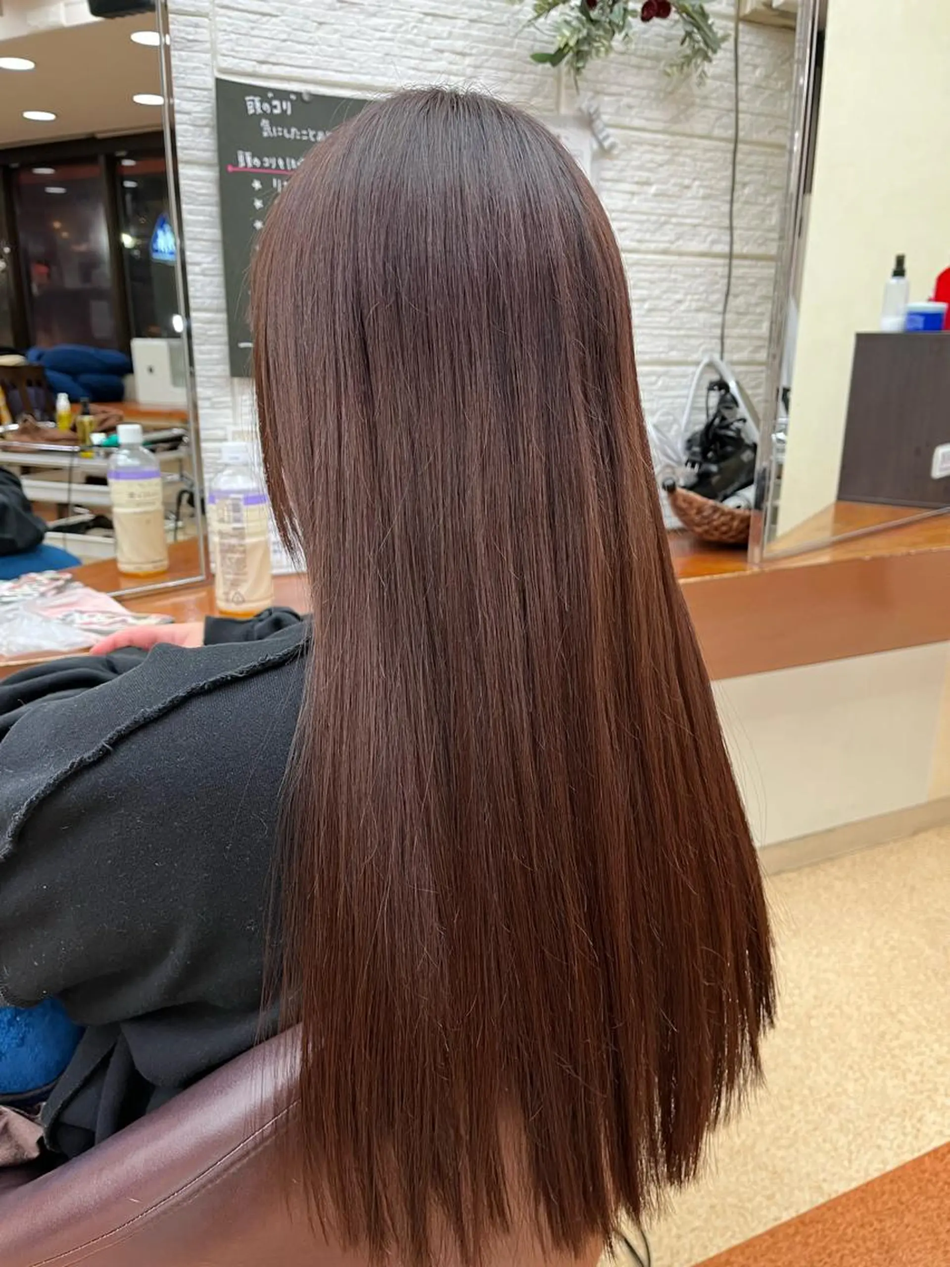 ロング カラー ブラウンカラー モカブラウン 【ニュアンスカラー・ 髪質改善】スズキカナのヘアスタイル