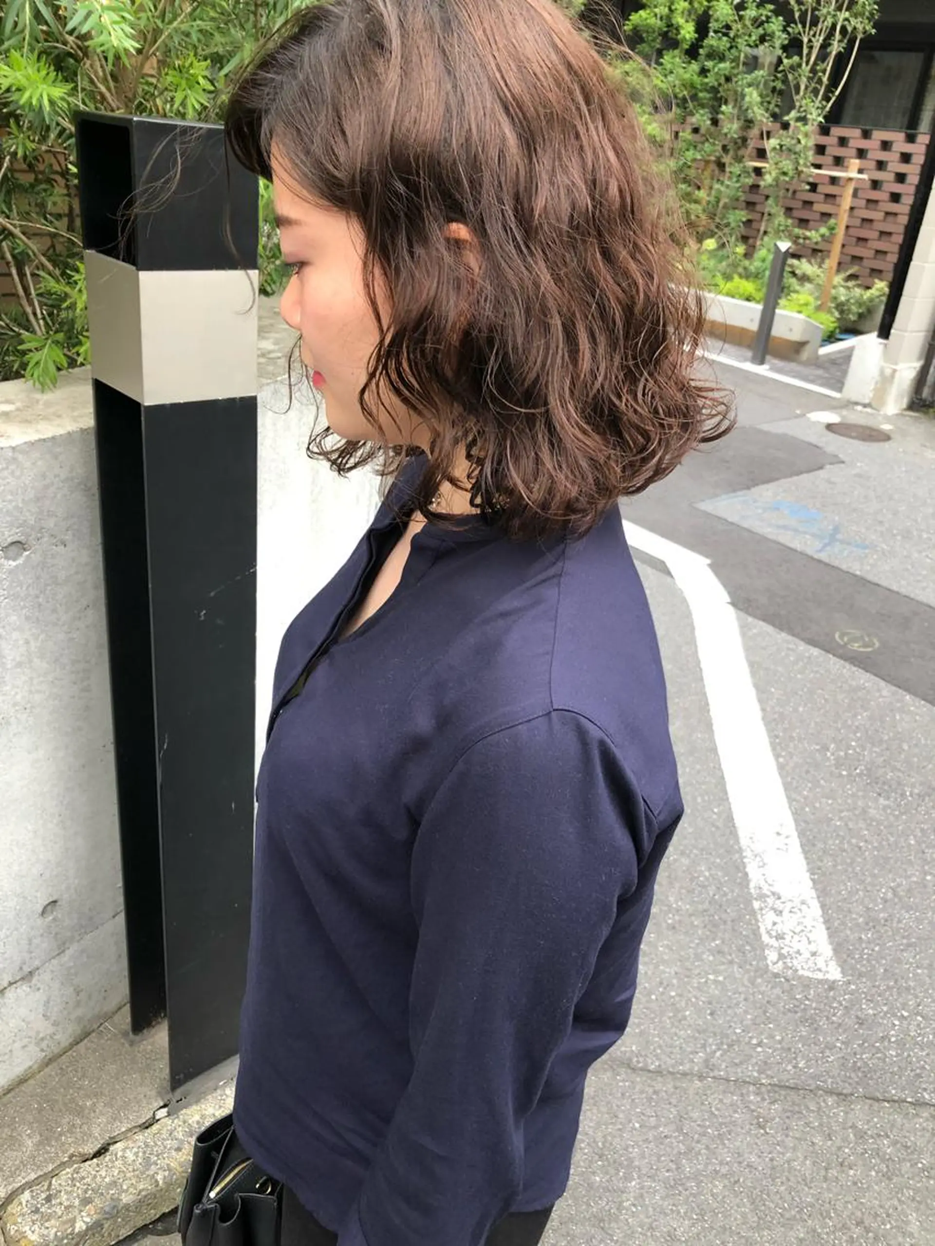 ミディアム パーマ くせっ毛カット タツヤのヘアスタイル