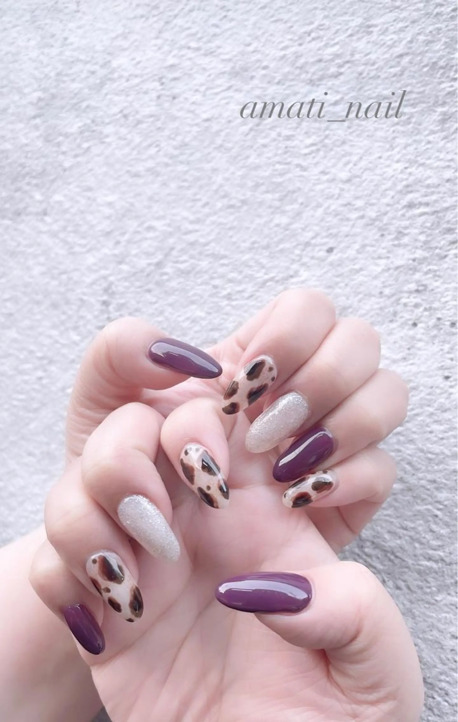 ネイル アニマル柄 マグネットネイル ミラーネイル ニュアンスネイル ワンカラーネイル ハンドネイル amati_nail TAKAKOのネイルデザイン