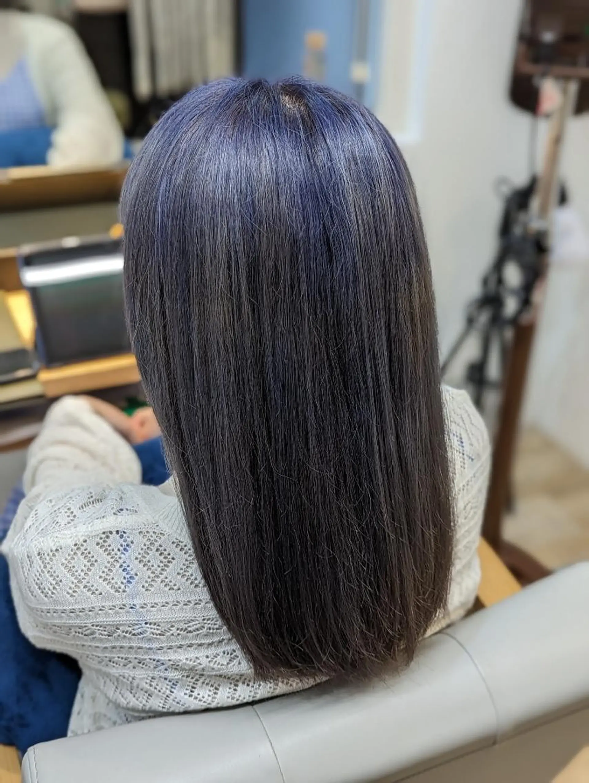 カラー ロング アッシュ ラベンダーカラー ヘアカラー トリートメント Kokeshi/吹上 /Rymlhairのヘアスタイル