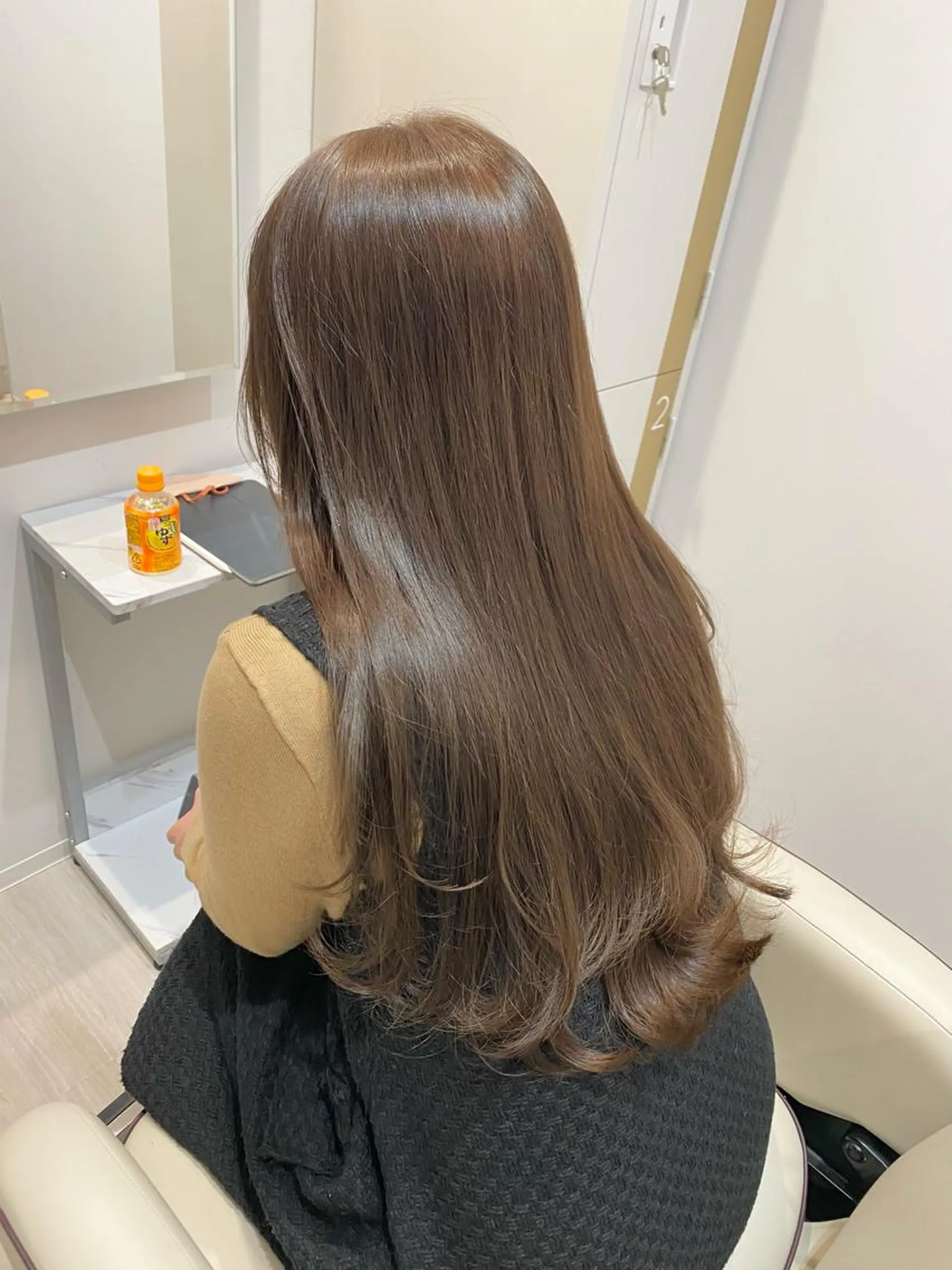 ロング ヘアカラー トリートメント 似合わせ艶髪カラー ❤️ハダユミのヘアスタイル