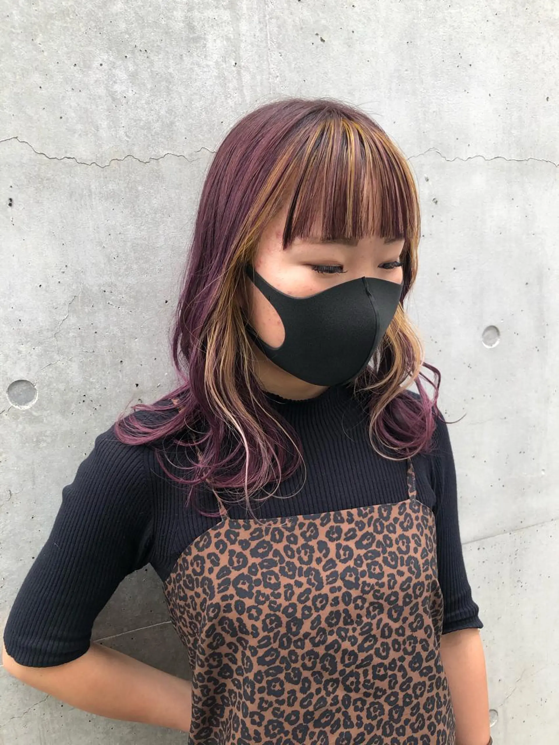 ミディアム カラー ミストバング 自宅での再現性👌 溝の口/中裕樹のヘアスタイル