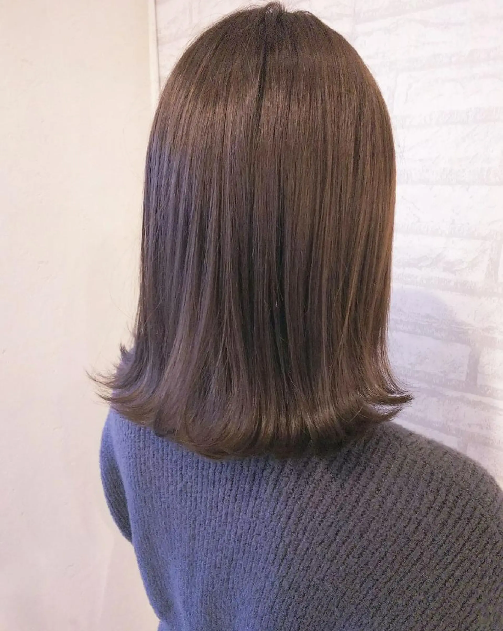 ミディアム カラー アッシュ ベージュカラー RU RIのヘアスタイル