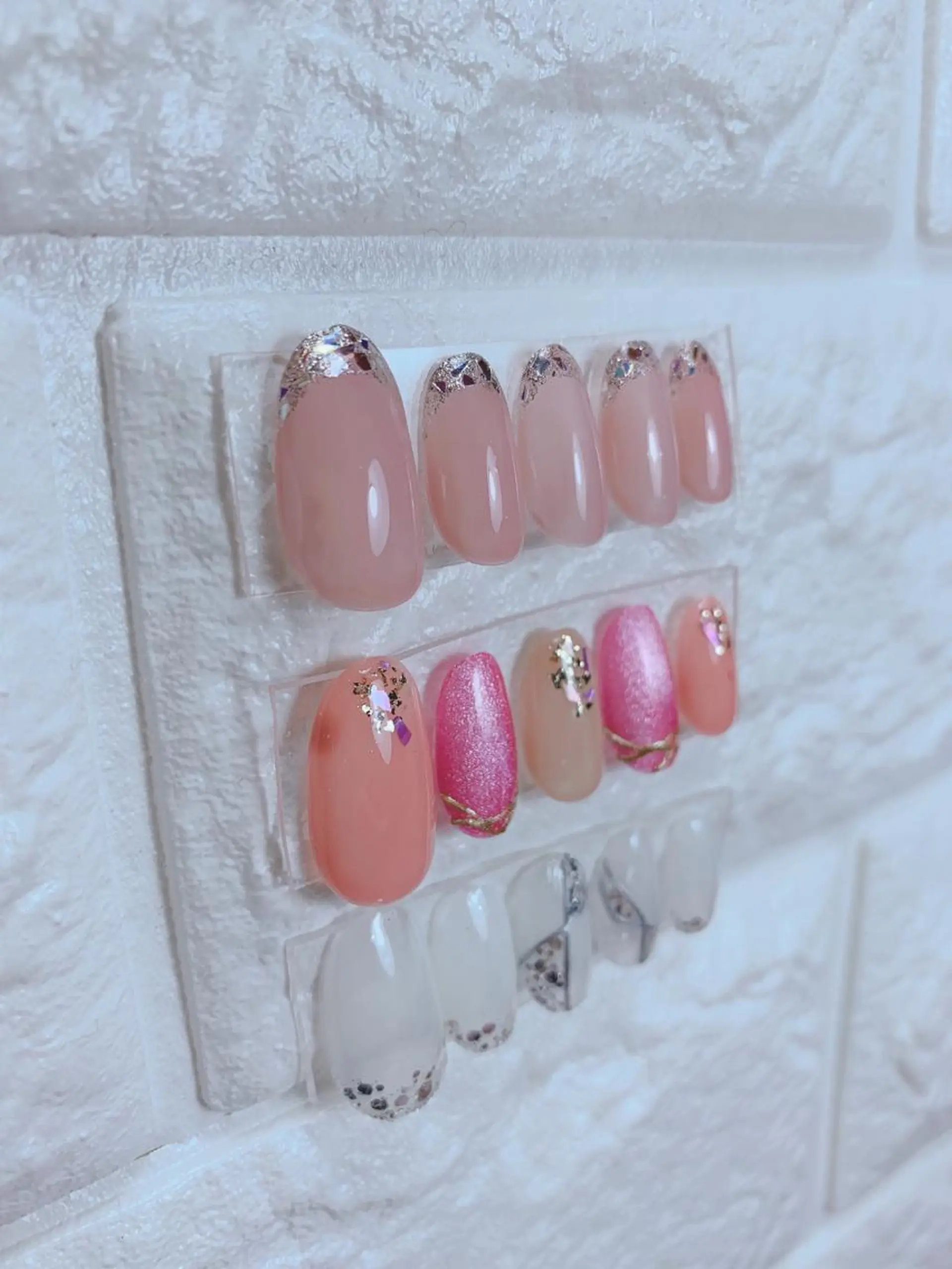ネイル フレンチネイル ガラスフレンチ ゴージャス 卒業式 キラキラネイル Nail Salon R.N アールドットエヌ所属・R.N アールドットエヌのネイルデザイン