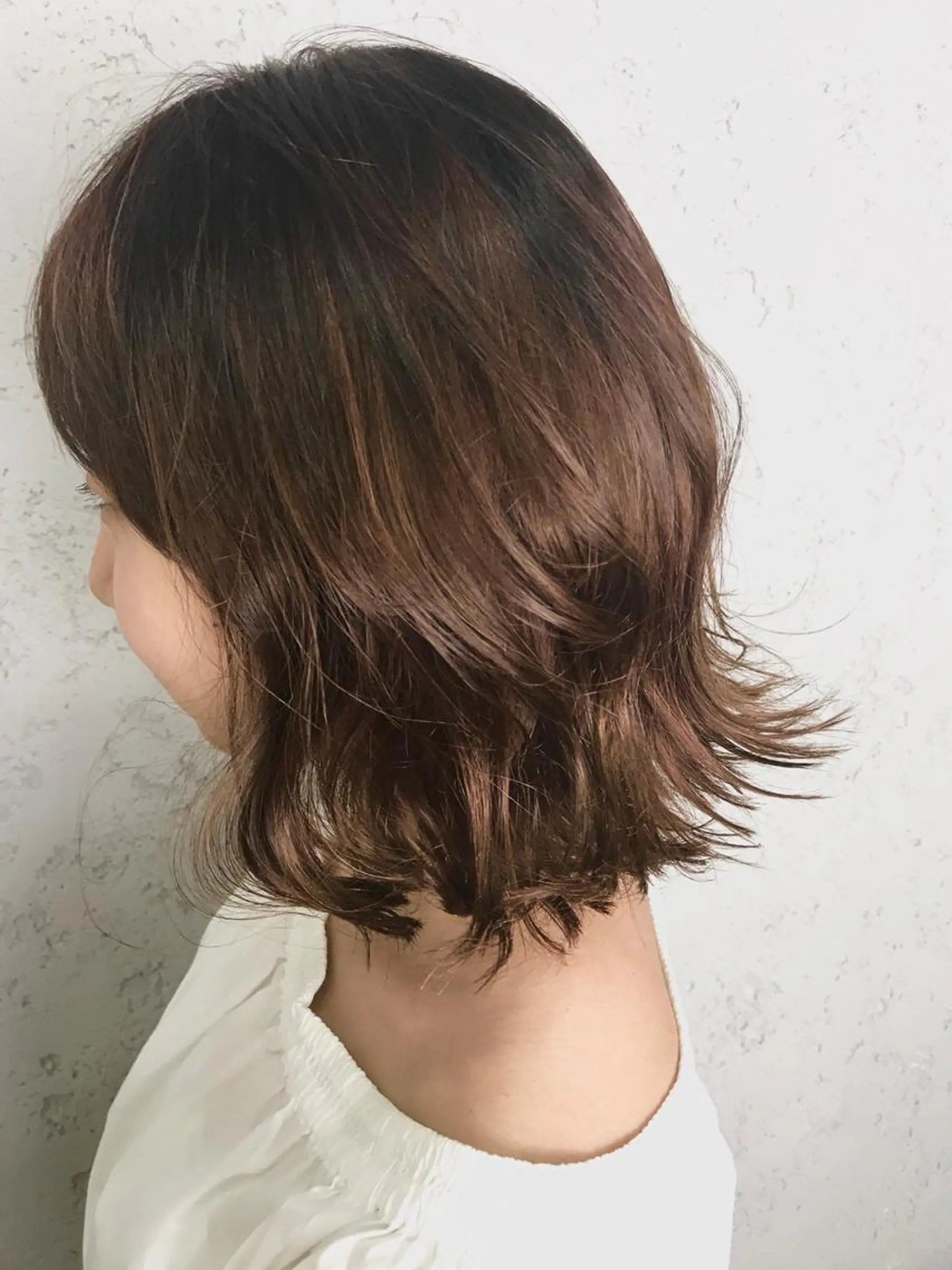 ミディアム カラー パーマ ヘアアレンジ ヘアカラー トリートメント 韓国ヘア✨グレージュ カラーasamiのヘアスタイル
