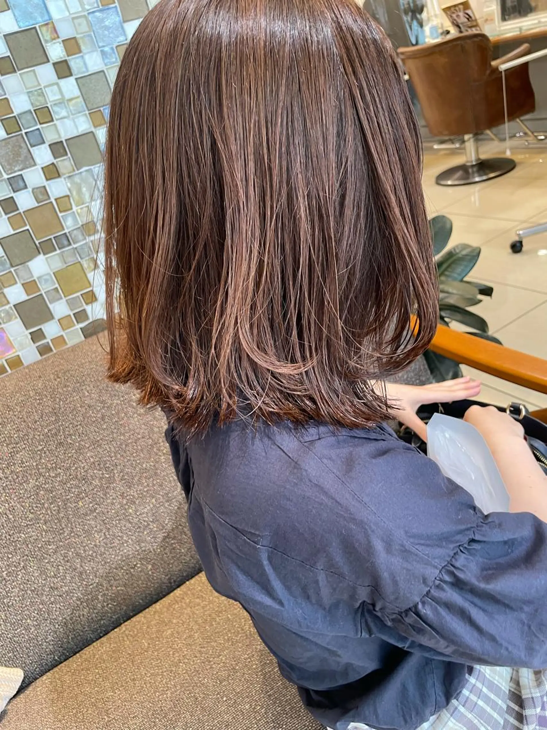 ミディアム カラー ボブ ヘアカラー パーマ トリートメント ✨カラー支持No.1 🧸ワキ カナコ🧸のヘアスタイル