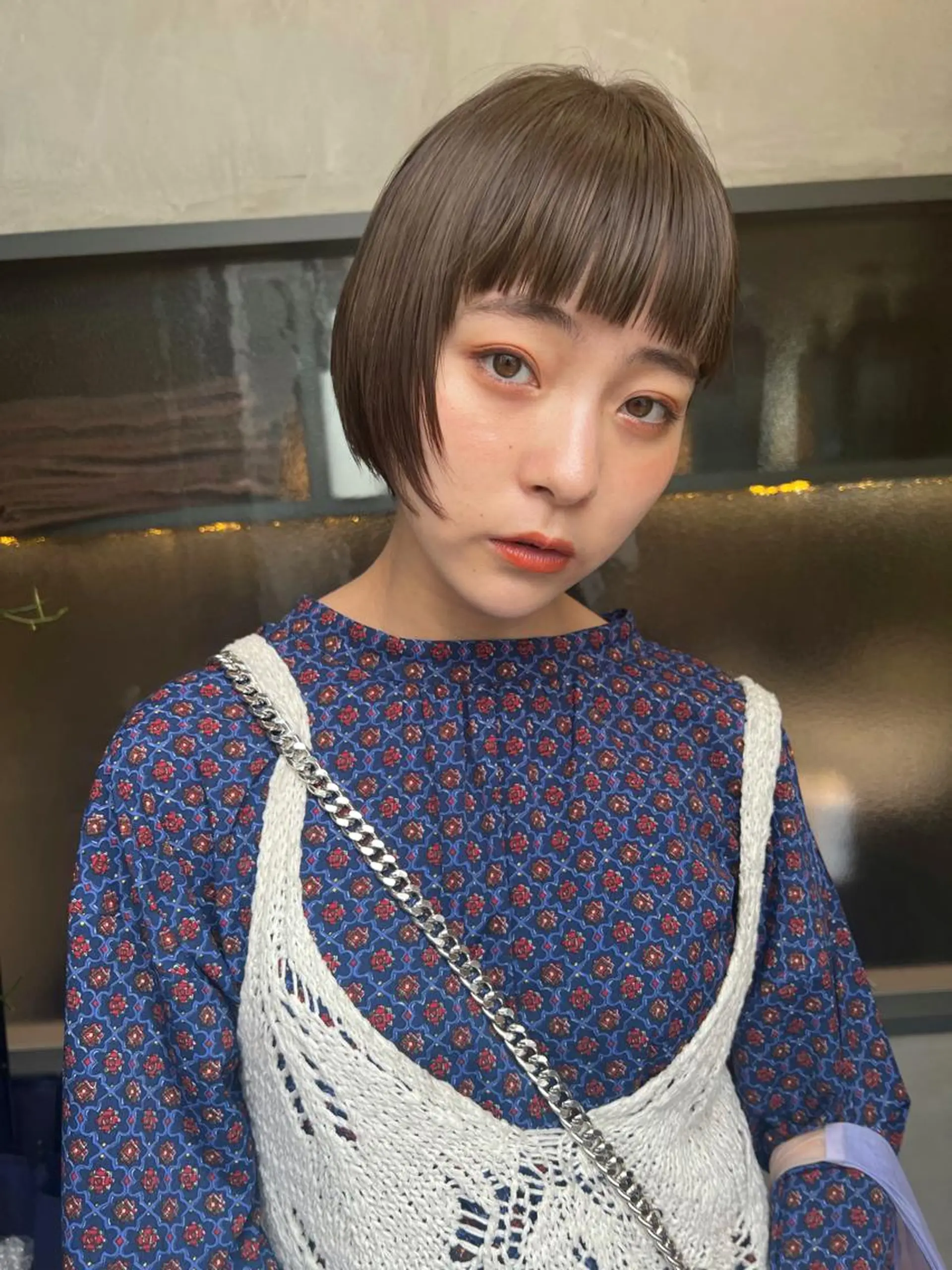 ショート カラー ショートボブ ボブ 顔周りカット オン眉 ショートヘア sakoda shunkiのヘアスタイル