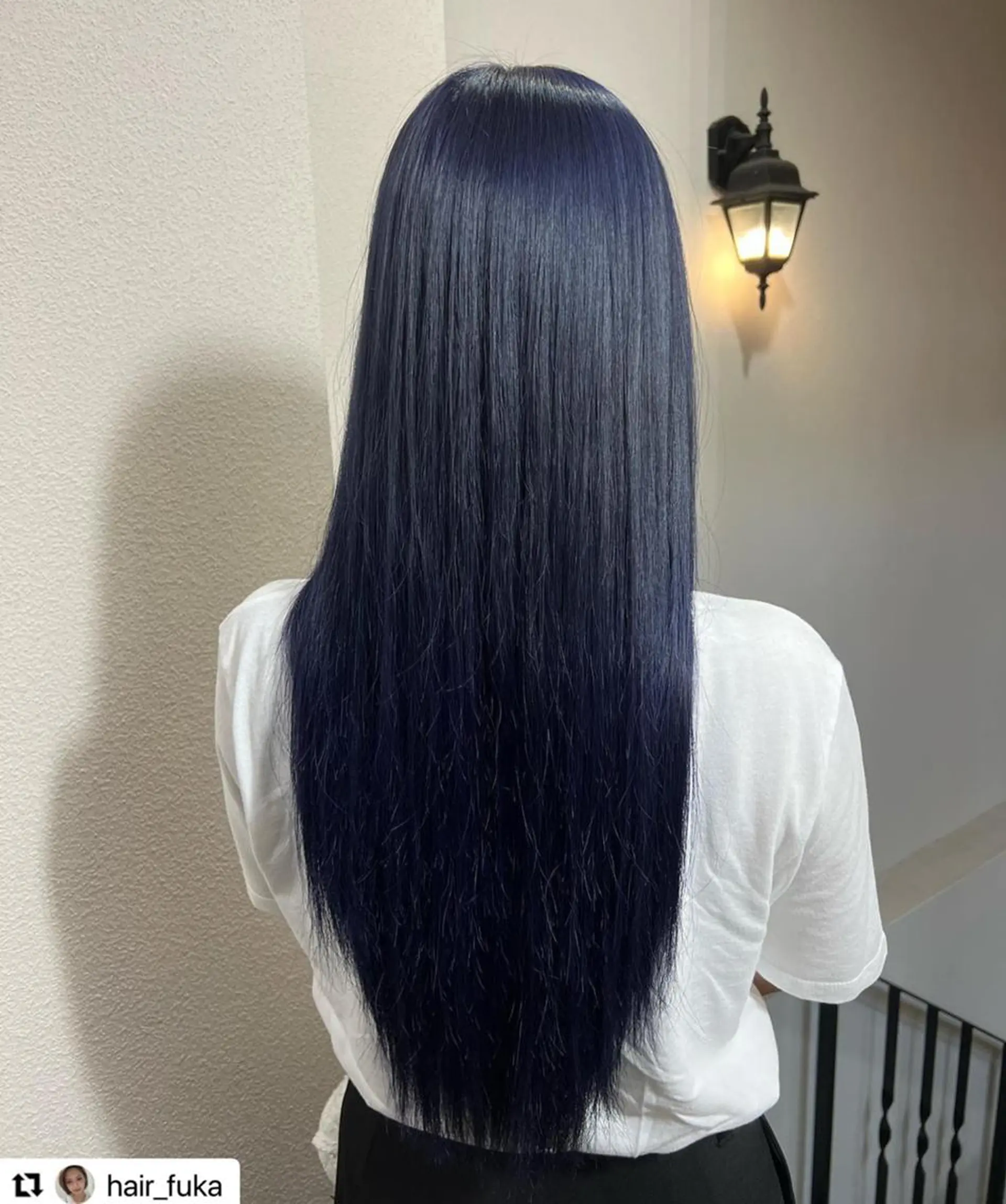 ミディアム カラー メンズ 黒髪 ブルーカラー ブルーブラック ダブルカラー ネイビーカラー 🩷Eny terrace🩷のヘアスタイル