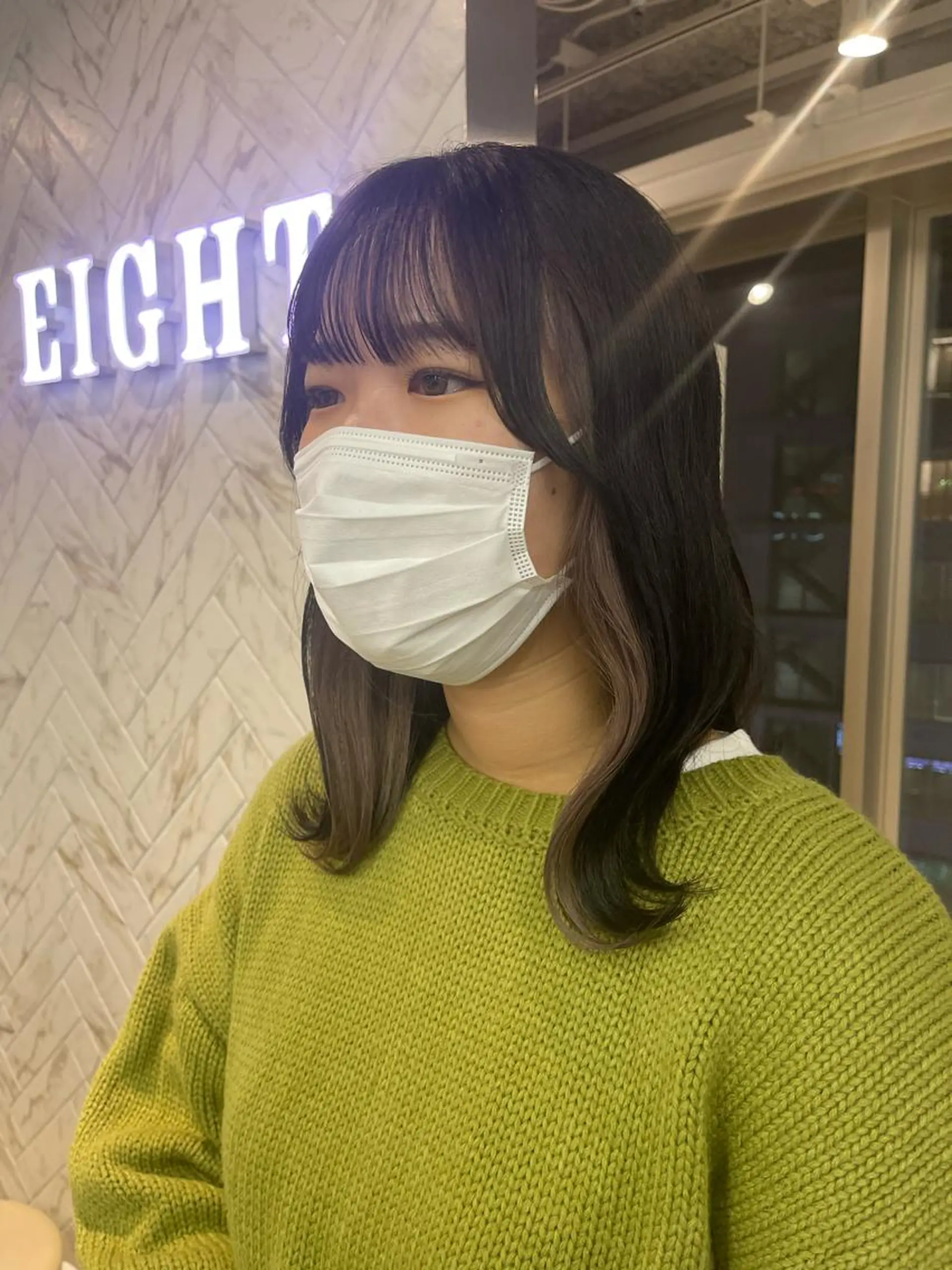 ロング カラー ベージュカラー ホワイトベージュ カット ヘアカラー トリートメント 店長　MANAMI ／ブリーチ／骨格ボブのヘアスタイル