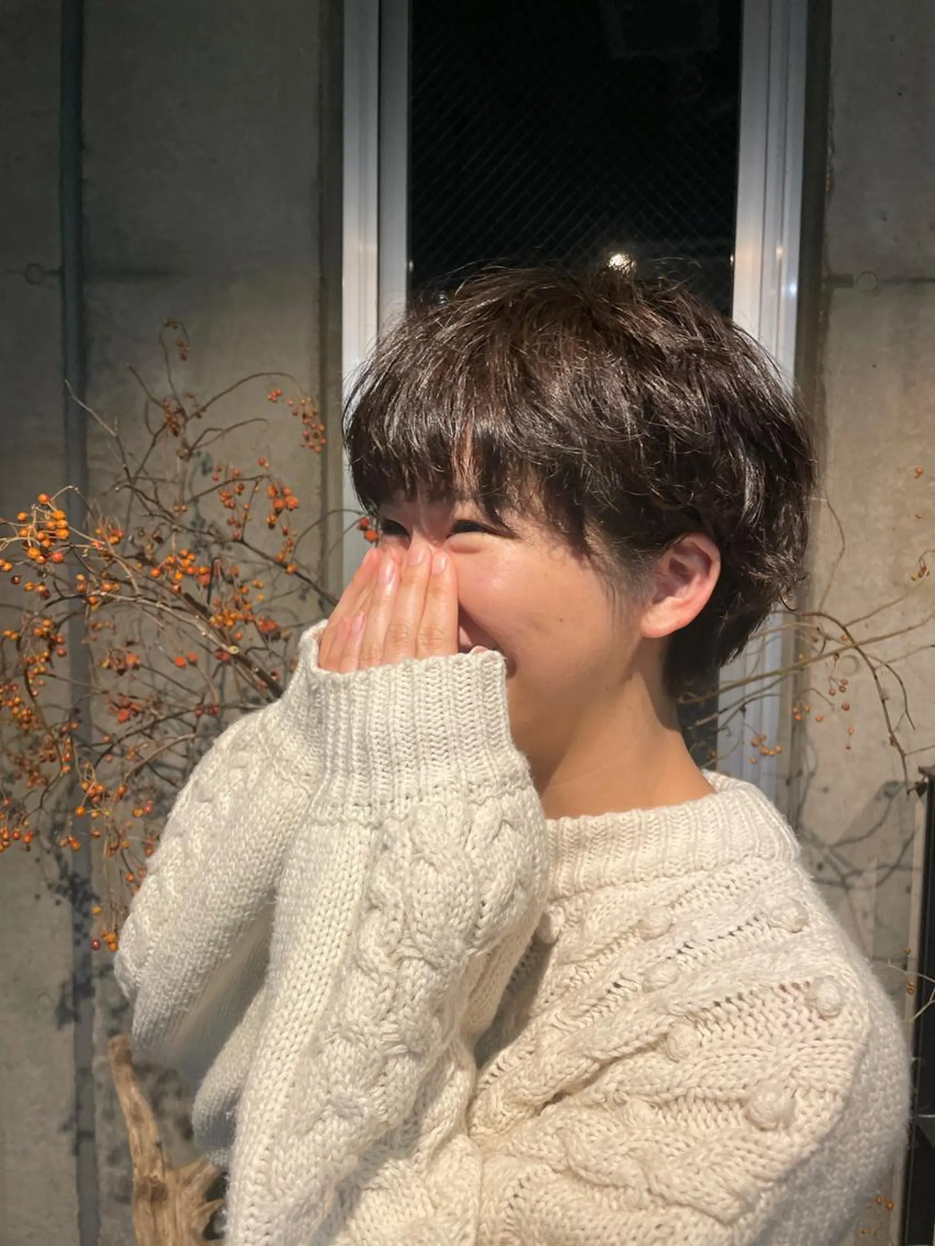 ショート カラー アッシュ カット ヘアカラー トリートメント mizuho .のヘアスタイル