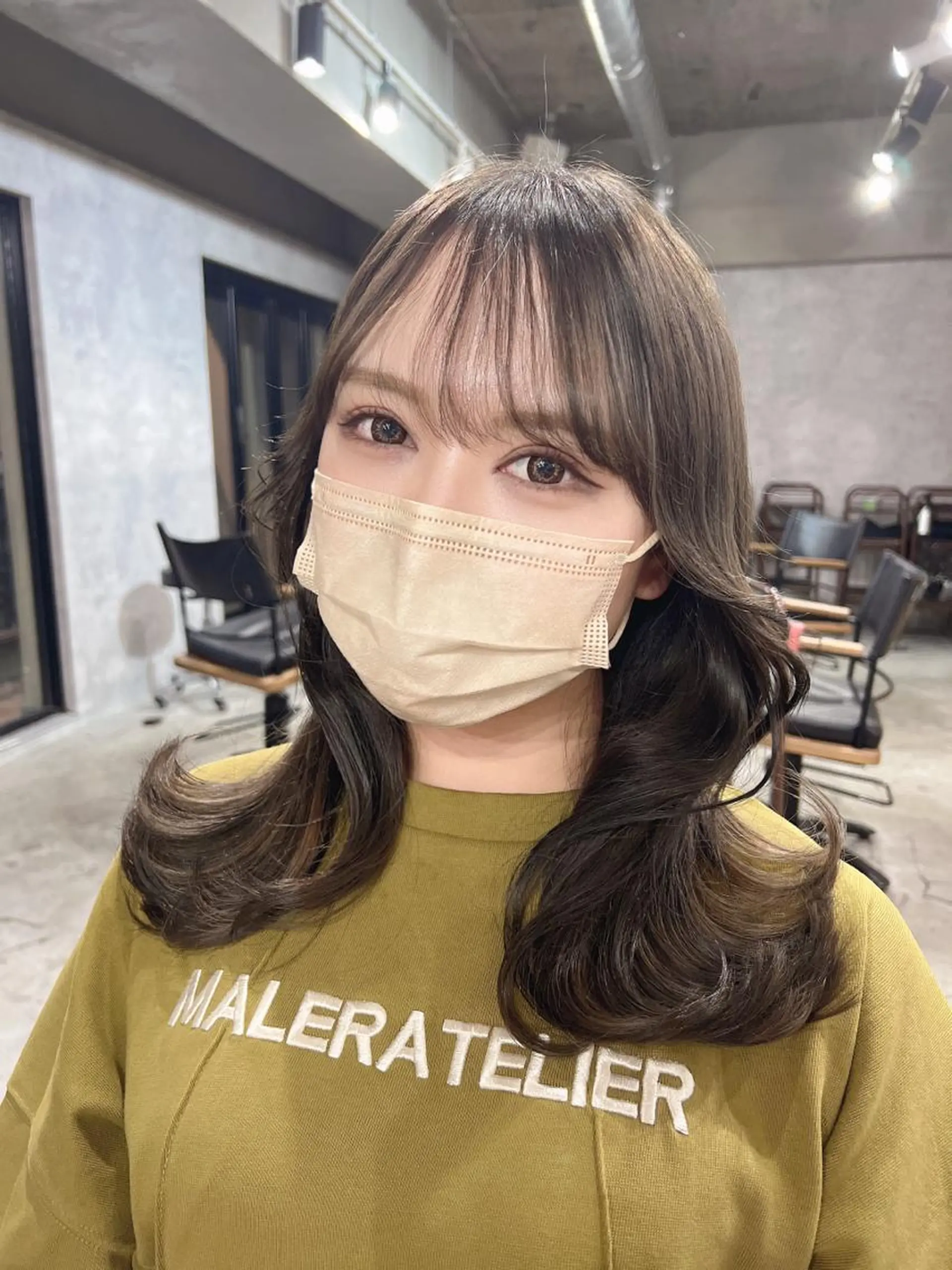 セミロング カラー 韓国レイヤー/ 顔周り💕田中将吾のヘアスタイル