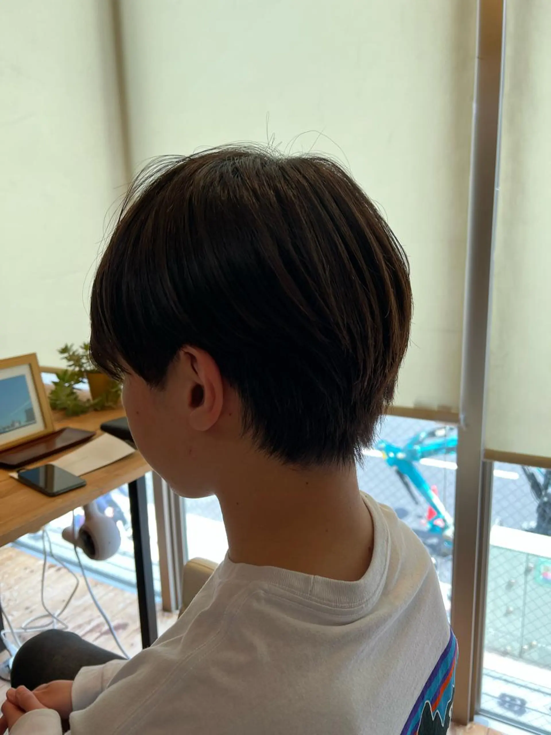 ショート メンズ マッシュ ショートヘア 縮毛矯正 BEACH　HAIR&NAIL所属・両国駅徒歩1分⭐️ アイロン仕上げのヘアスタイル