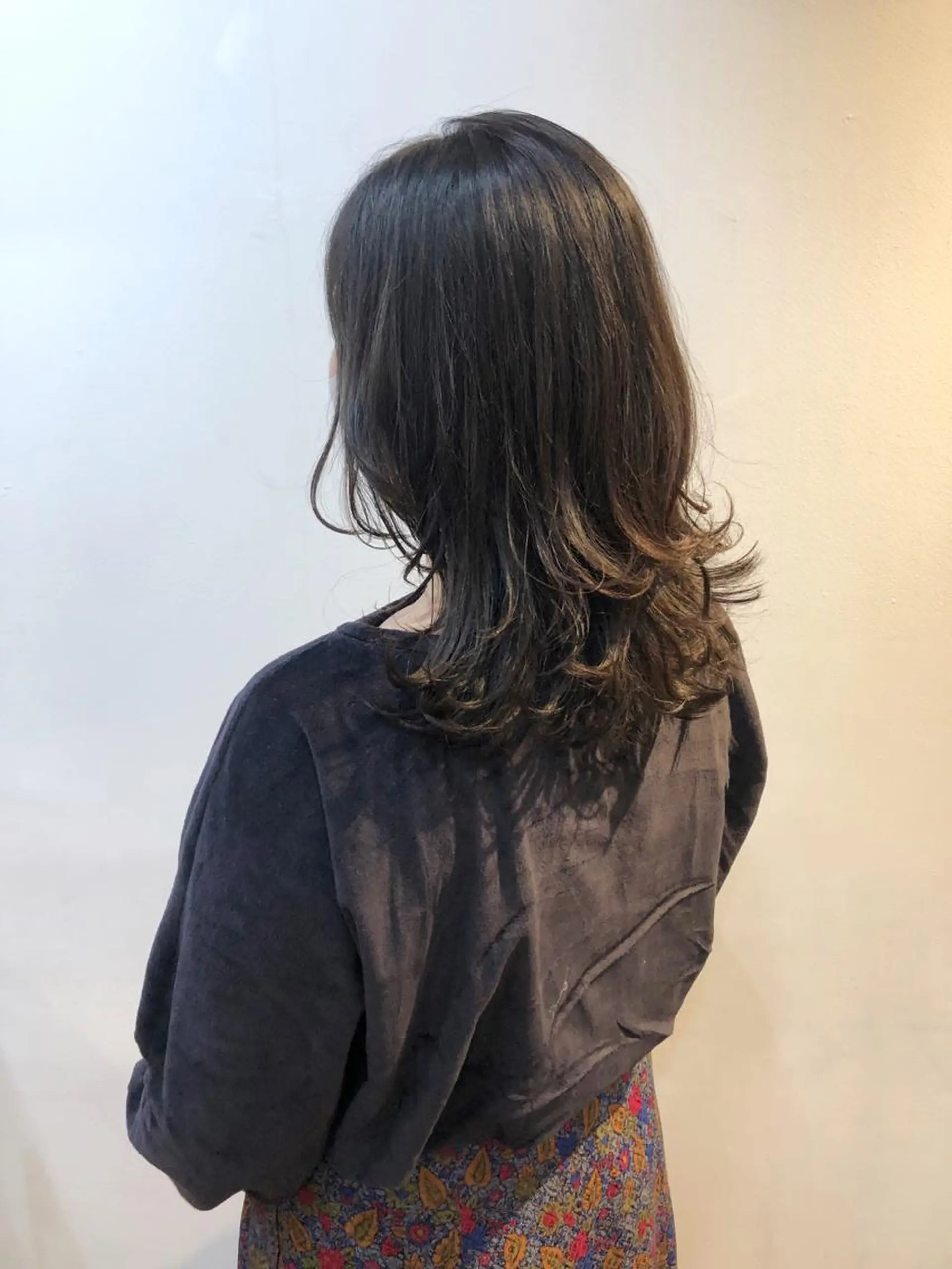 ミディアム パーマ カット ヘアカラー あずまぐち めぐみのヘアスタイル