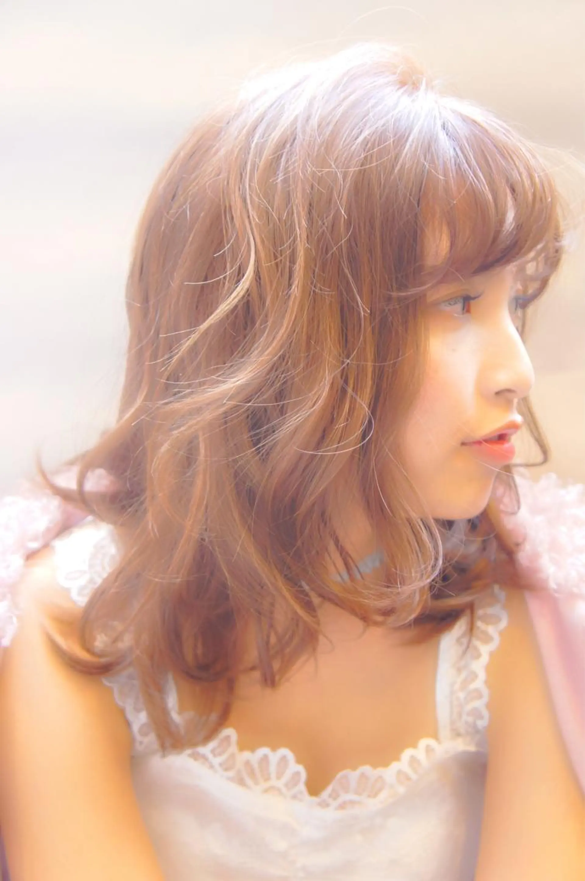 ミディアム カラー ピンクカラー ヘアカラー yuki🌼 Hip's decoのヘアスタイル