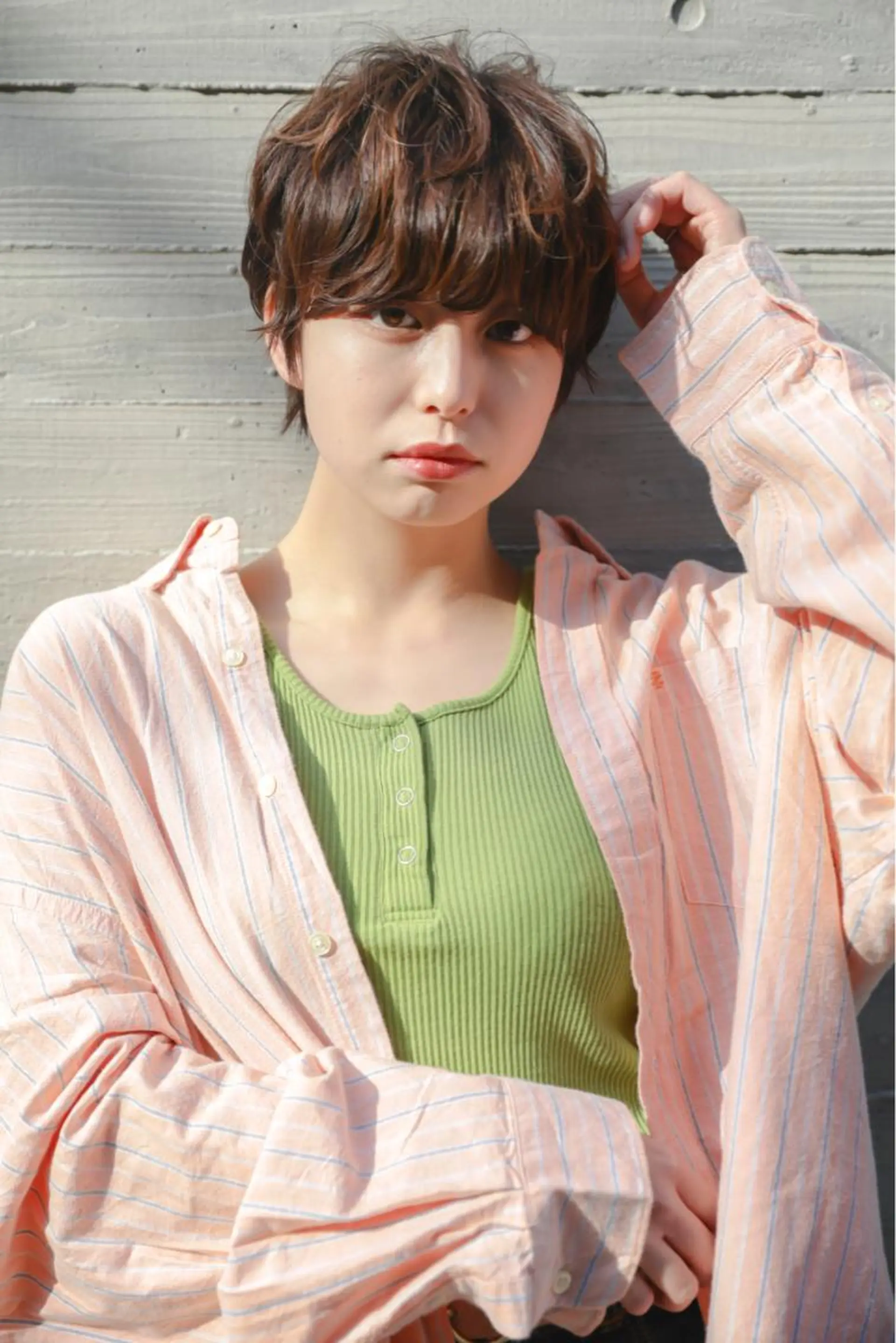 ショート パーマ ショートヘア ニュアンスパーマ 岡安優太 顔まわり似合せが得意のヘアスタイル