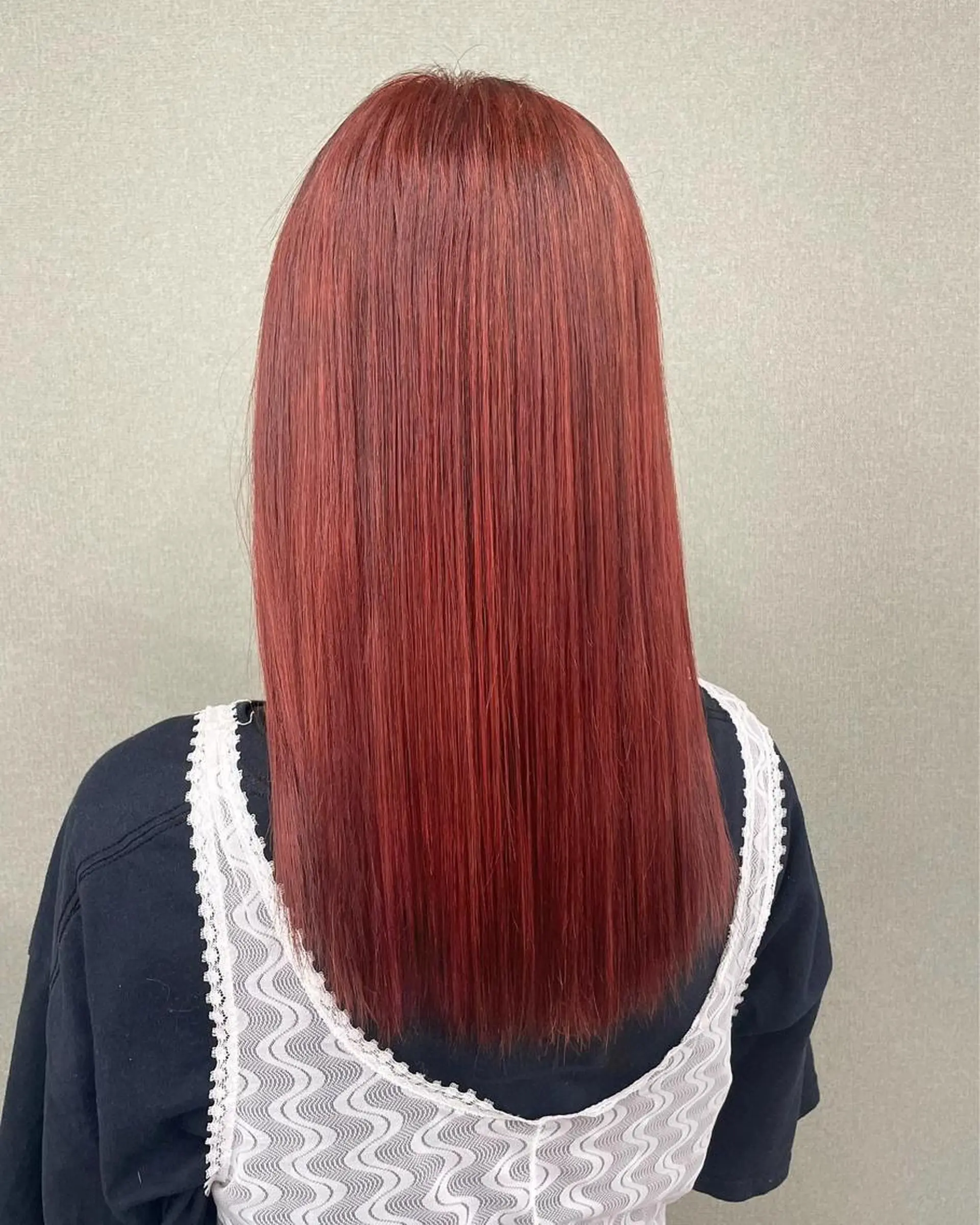 セミロング カラー オレンジ ピンクカラー 縮毛矯正 🎀プルエクステ みまひかる🎀のヘアスタイル