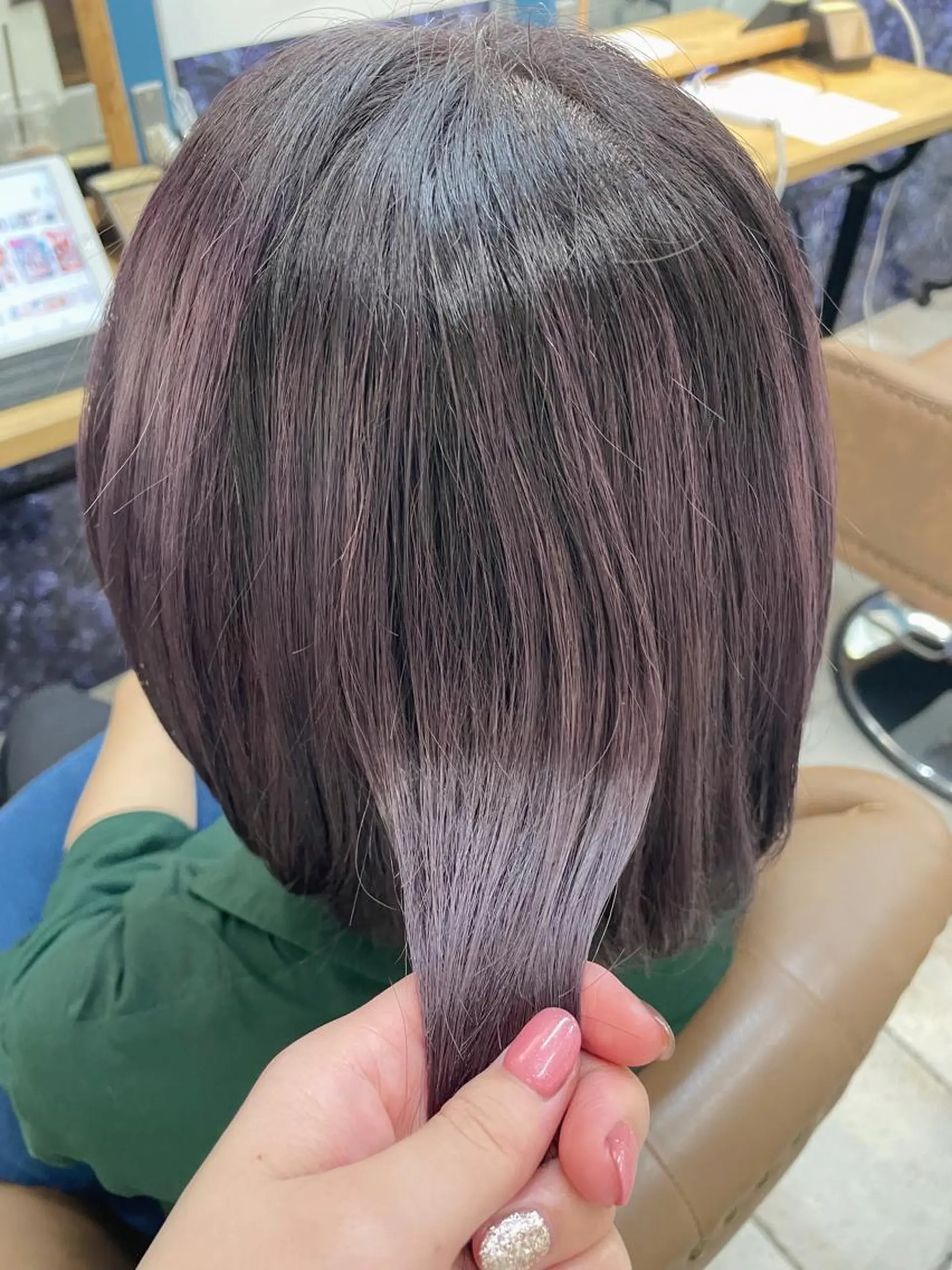 ミディアム カラー ヘアアレンジ ヘアカラー トリートメント 🍒透明感カラー/ 艶カラー/さくら🍒のヘアスタイル
