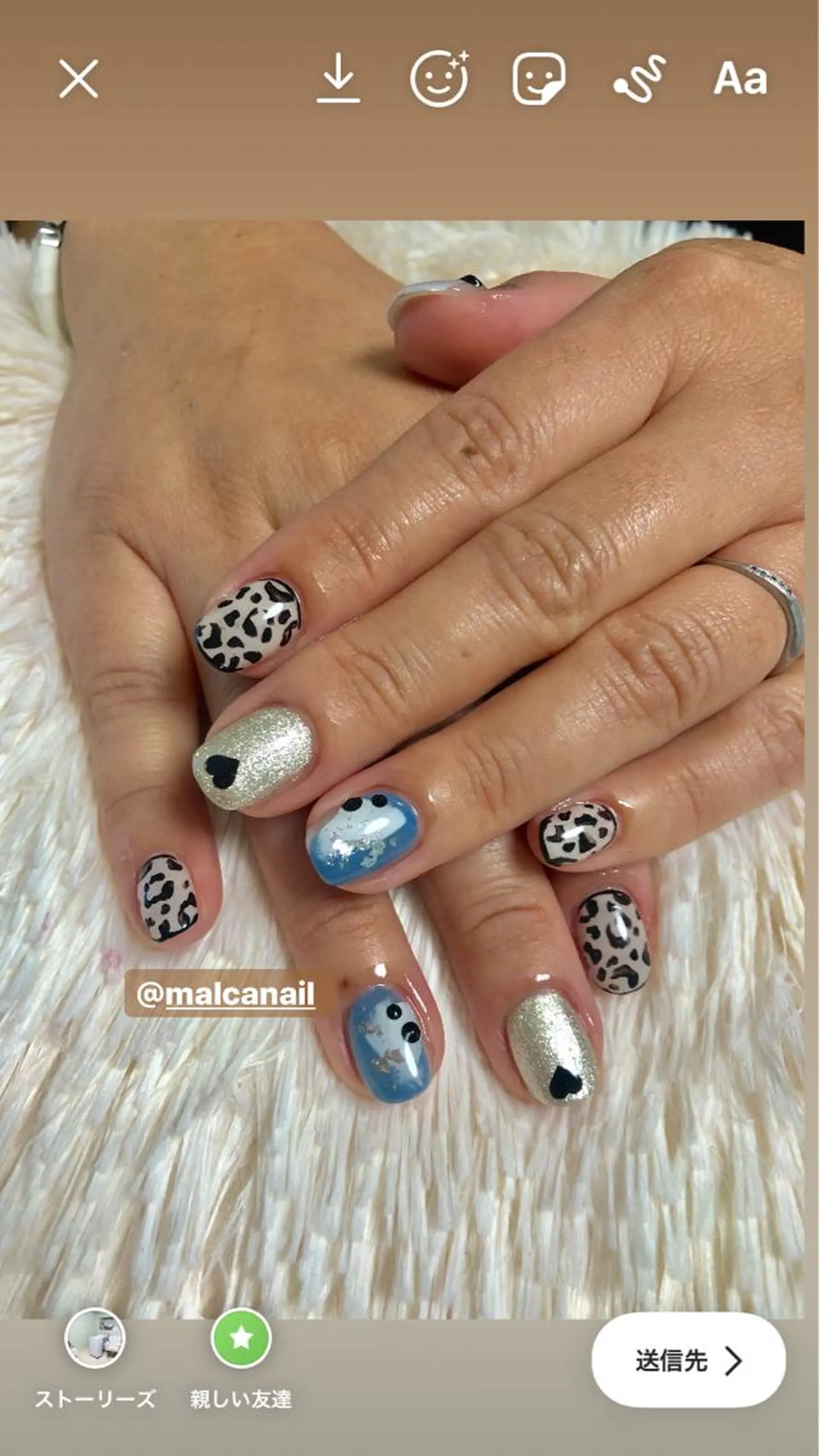 カラー パーマ ヘアアレンジ キッズ ネイル マツエク・マツパ ハンドネイル MALCAnail(マルカネイル)所属・荒木 莉奈のネイルデザイン