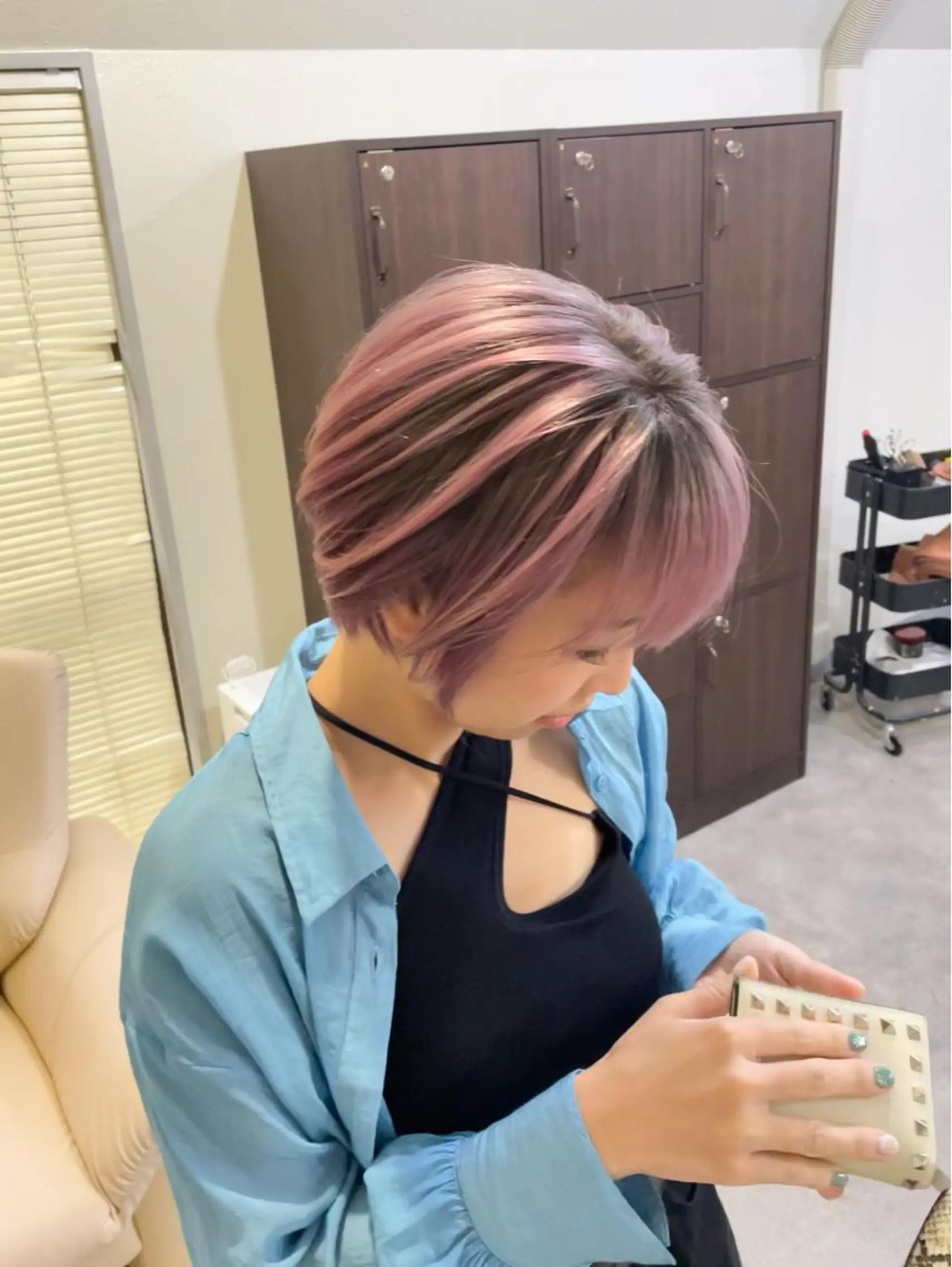 ショート カラー ヘアアレンジ ブリーチ ハイライトカラー ハイトーンカラー ハイライト ショートヘア 大人スタイル 太田のヘアスタイル