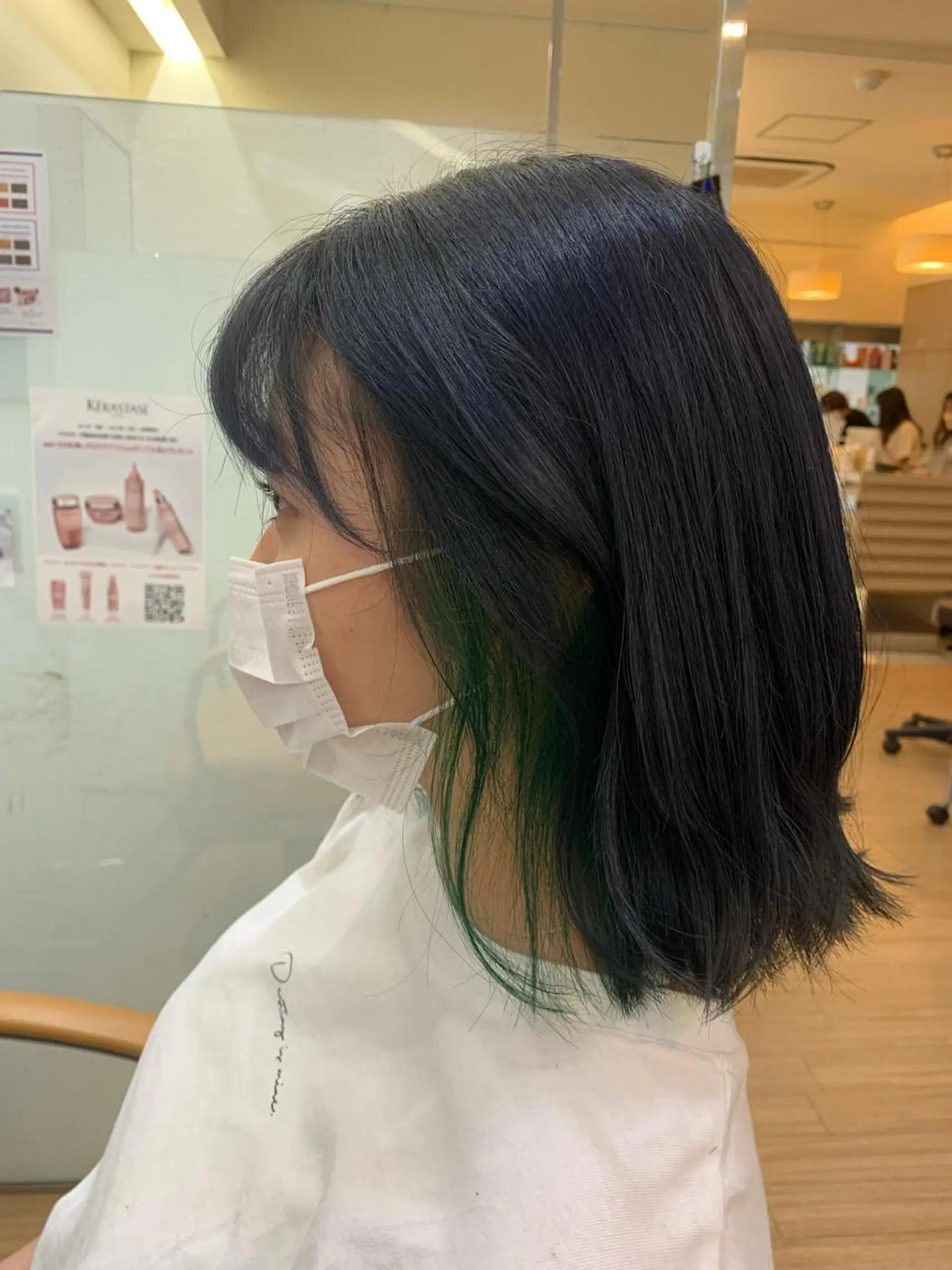 ミディアム カラー ブルーカラー ネイビーカラー 板倉　花連 💌リピーター様へ↓のヘアスタイル