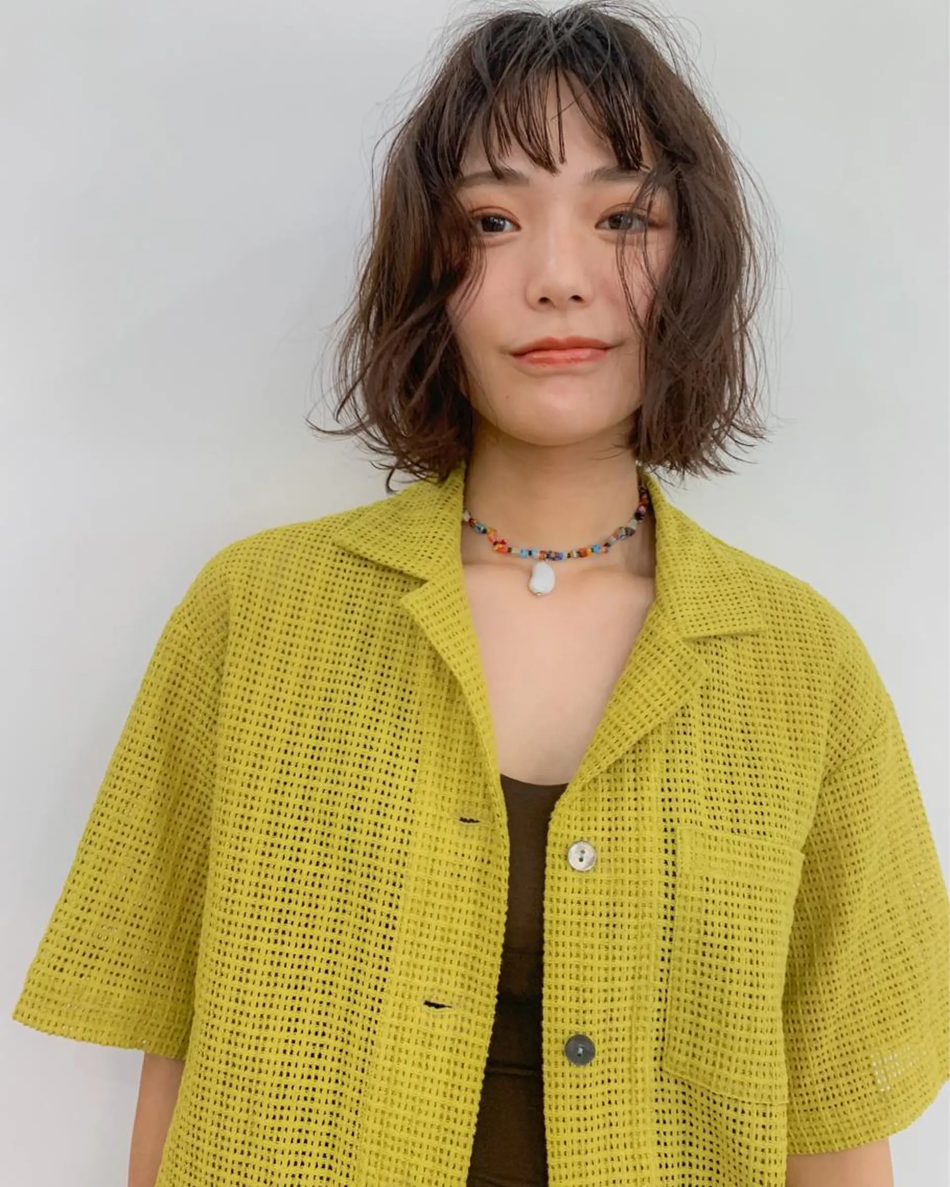 ショート パーマ 切りっぱなしボブ ショートボブ ハンサムショート ベリーショート ボブ Spiel KOMOのヘアスタイル