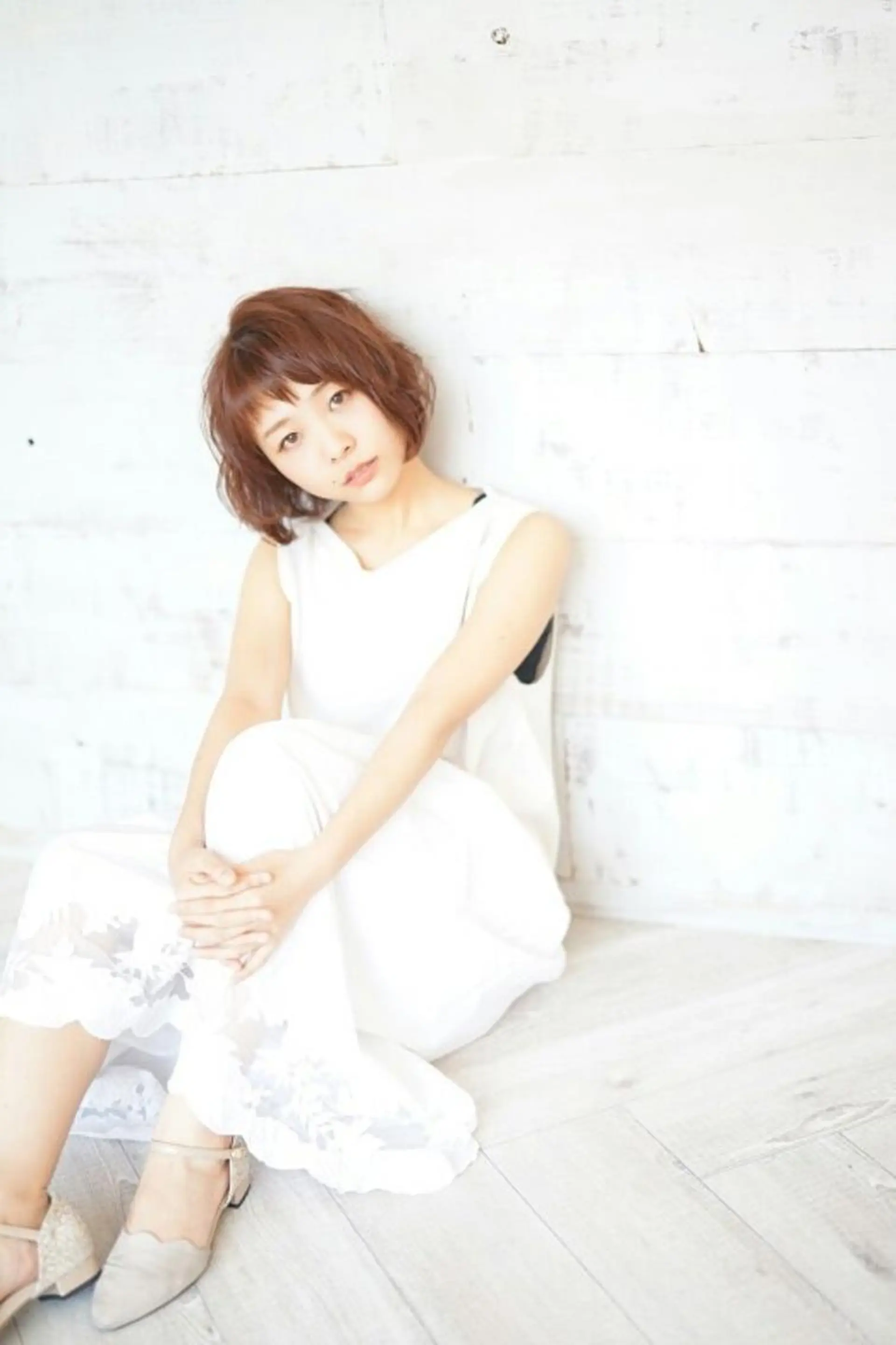 ショート カラー パーマ ボブ カット トリートメント 韓国風レイヤー ハイトーンRYOTAのヘアスタイル