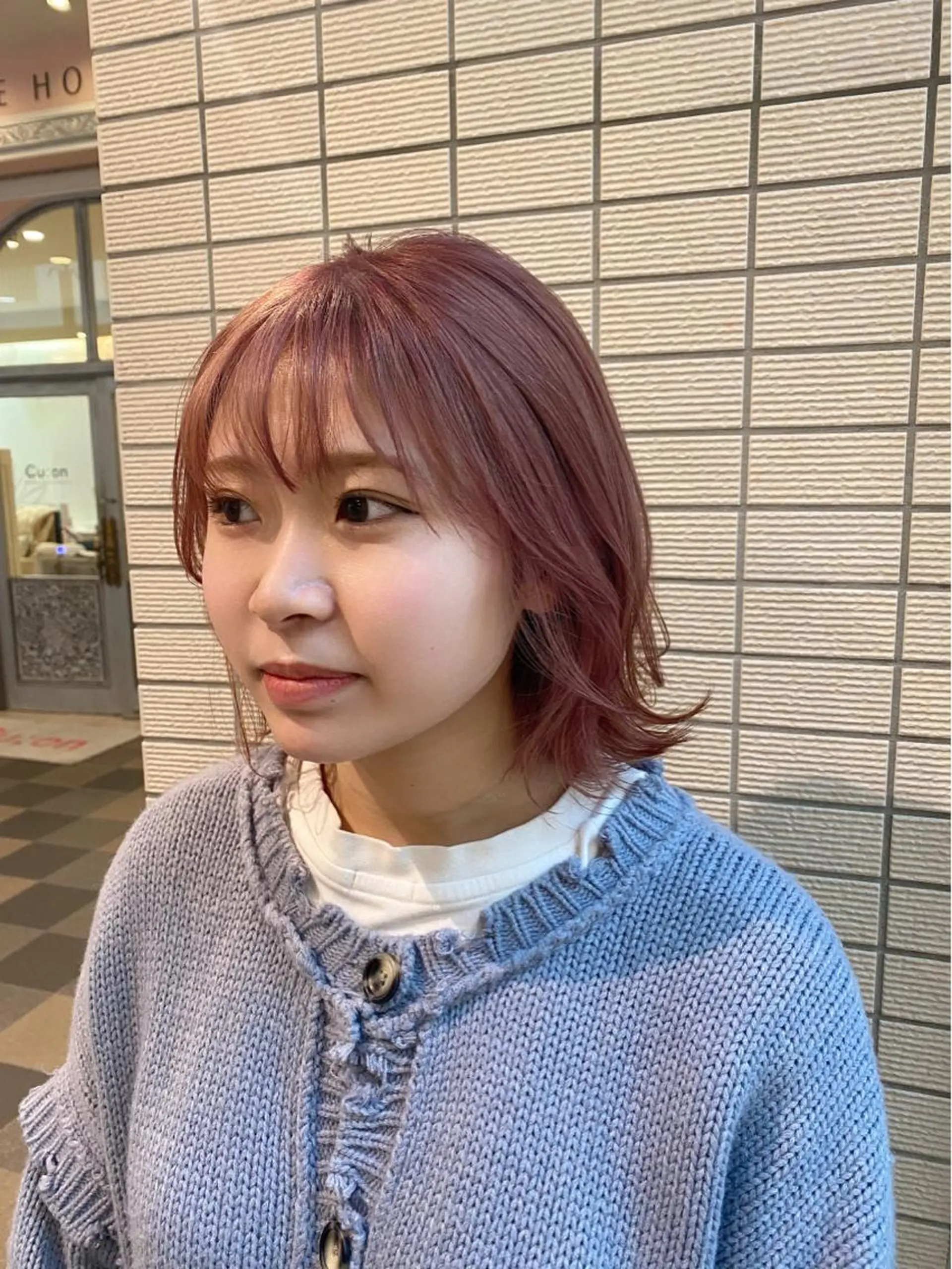 ショート カラー ベージュカラー ブリーチ ケアブリーチ ピンクカラー ピンクベージュ miiia lashのマツエク・マツパデザイン