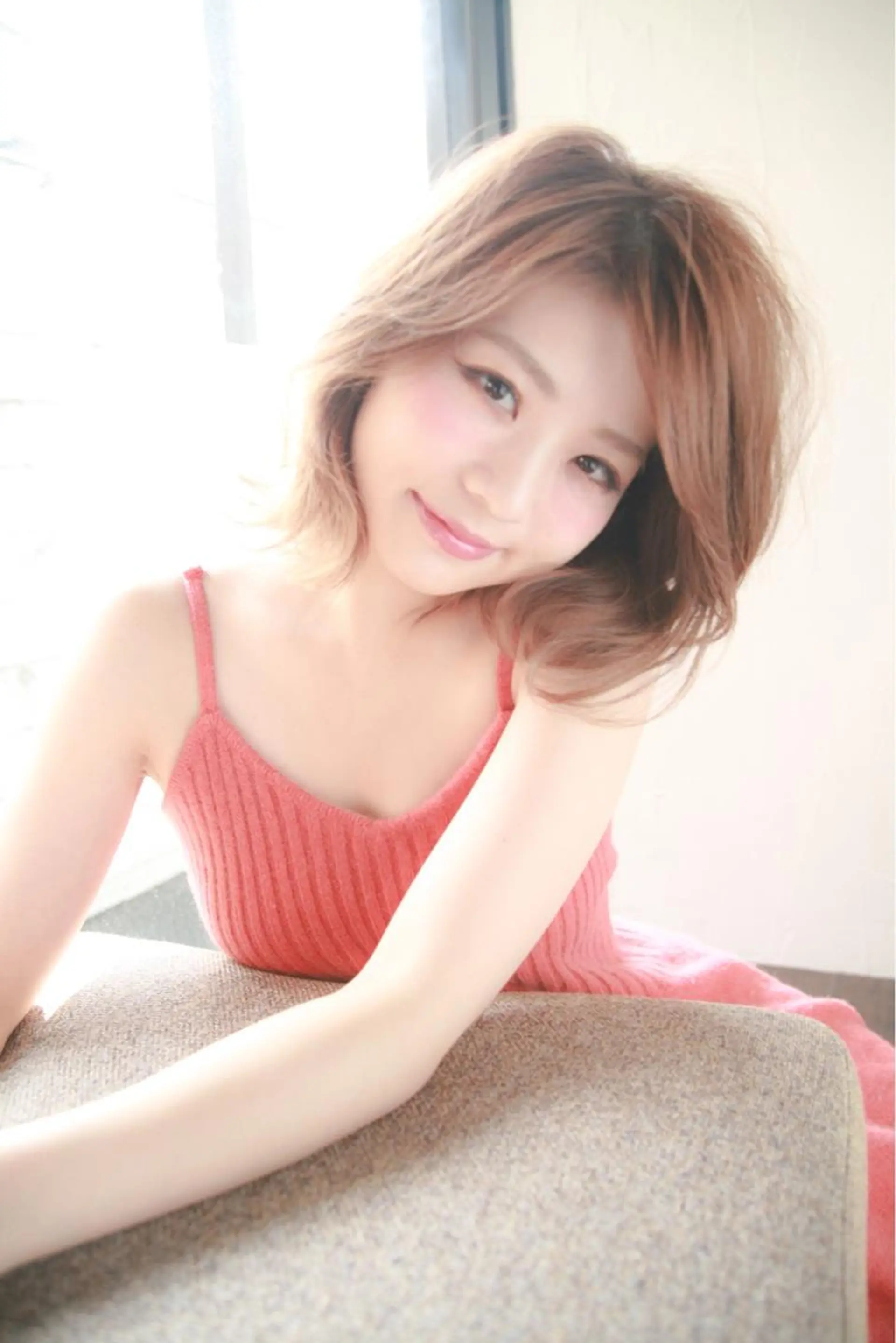 ミディアム セミロング 髪質改善縮毛矯正 専門店のヘアスタイル