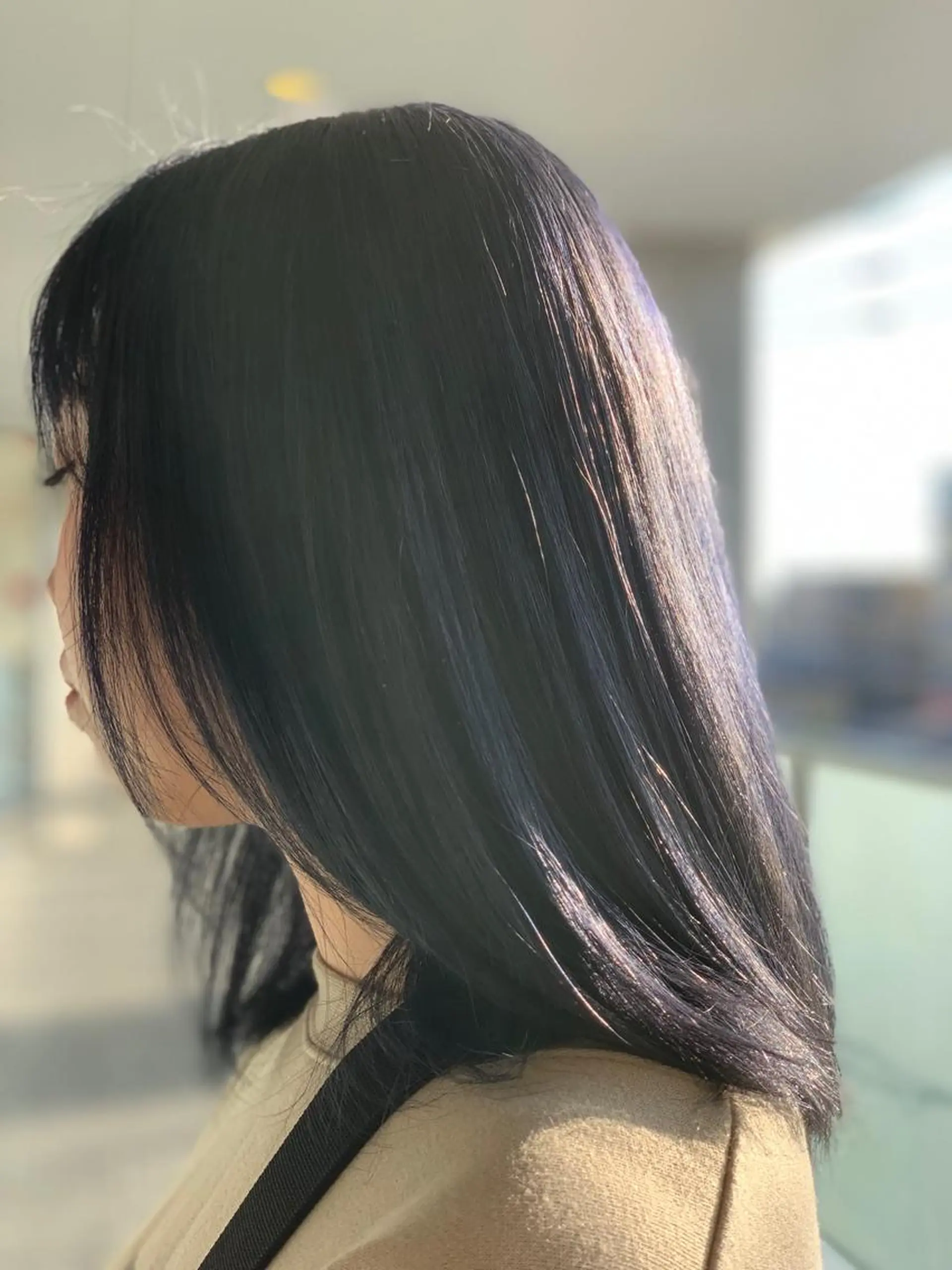 ミディアム カラー ネイビーカラー 髪質改善/縮毛矯正 ツヤ髪🩷さつきのヘアスタイル