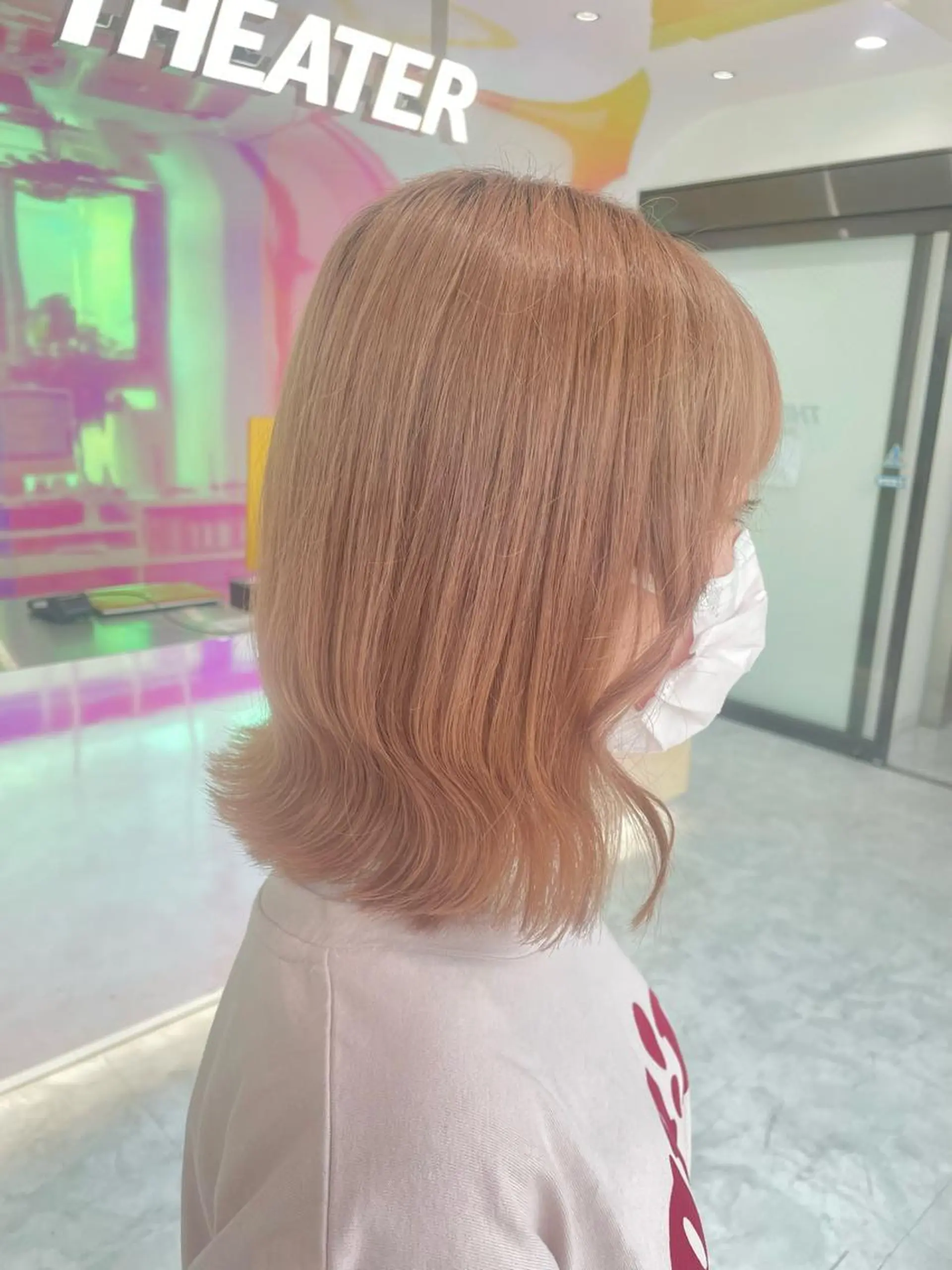 セミロング カラー ピンクカラー ヘアカラー トリートメント ヘッドスパ ヘアセット ❄️THEATER 透明感カラー❄️のヘアスタイル