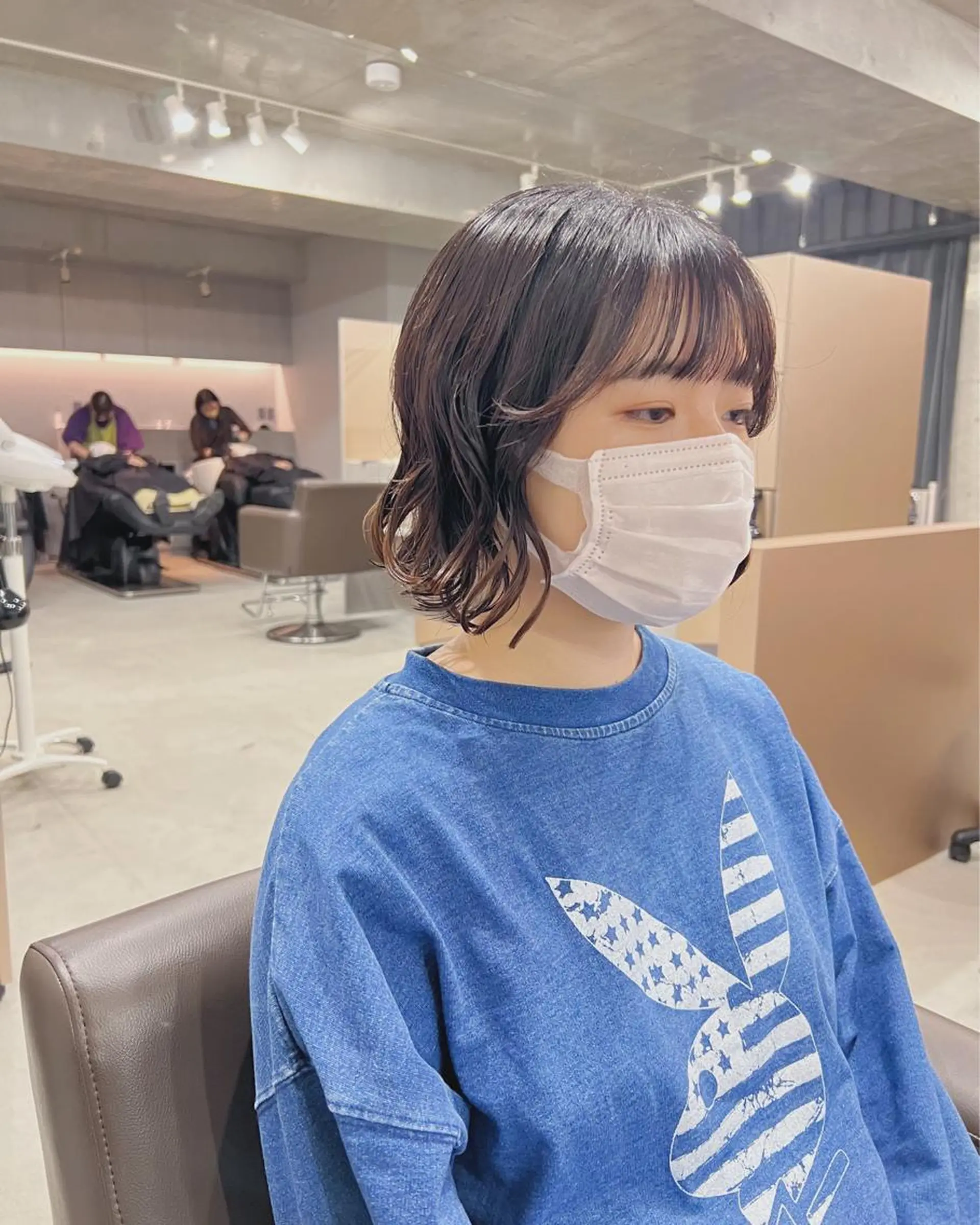 カラー パーマ ボブパーマコテ巻き風 パーマNo1深江秀平のヘアスタイル