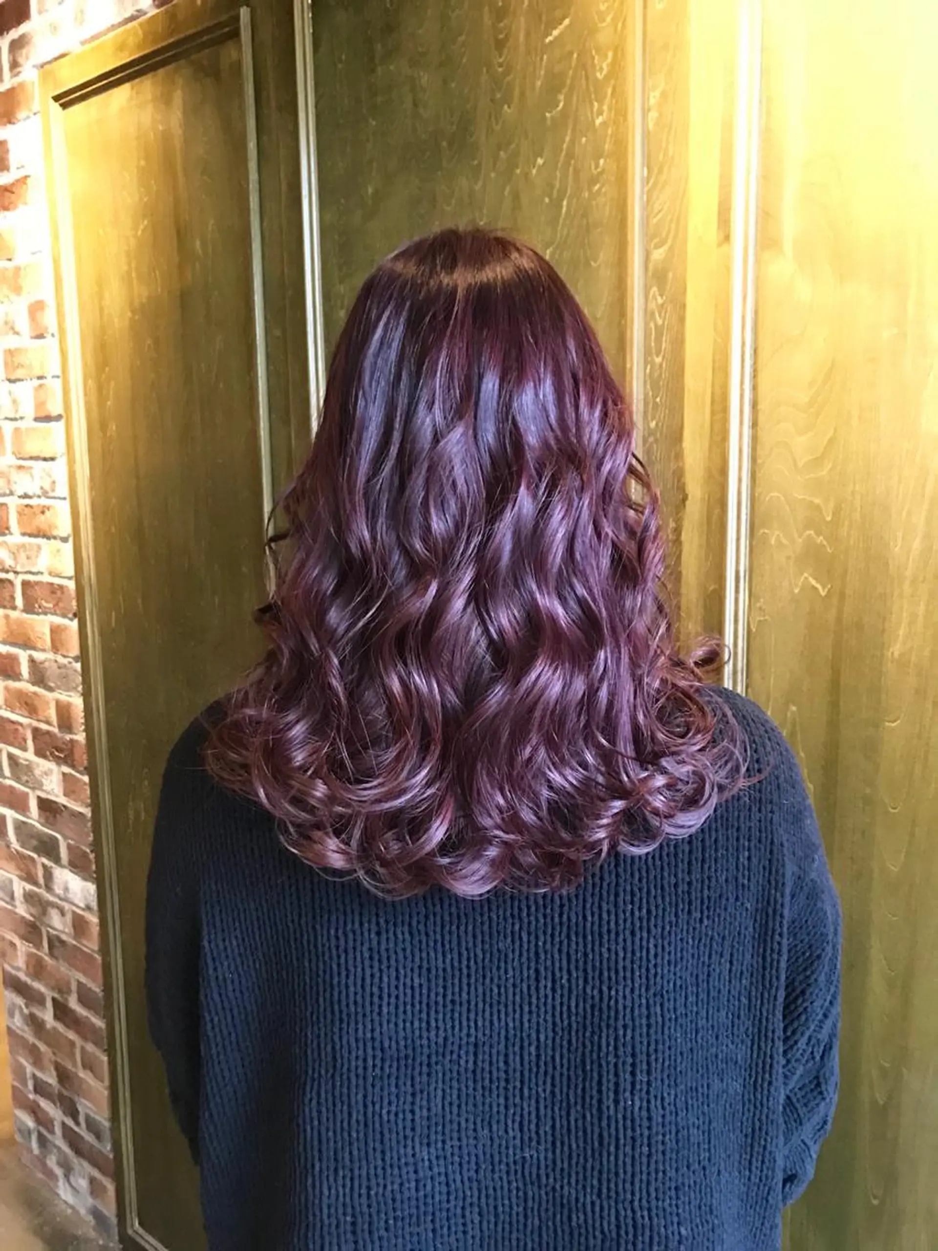 セミロング カラー パーマ ヘアアレンジ グレージュ ラベンダーカラー ラベンダーグレージュ ラベンダーグレー 野田 修平のヘアスタイル