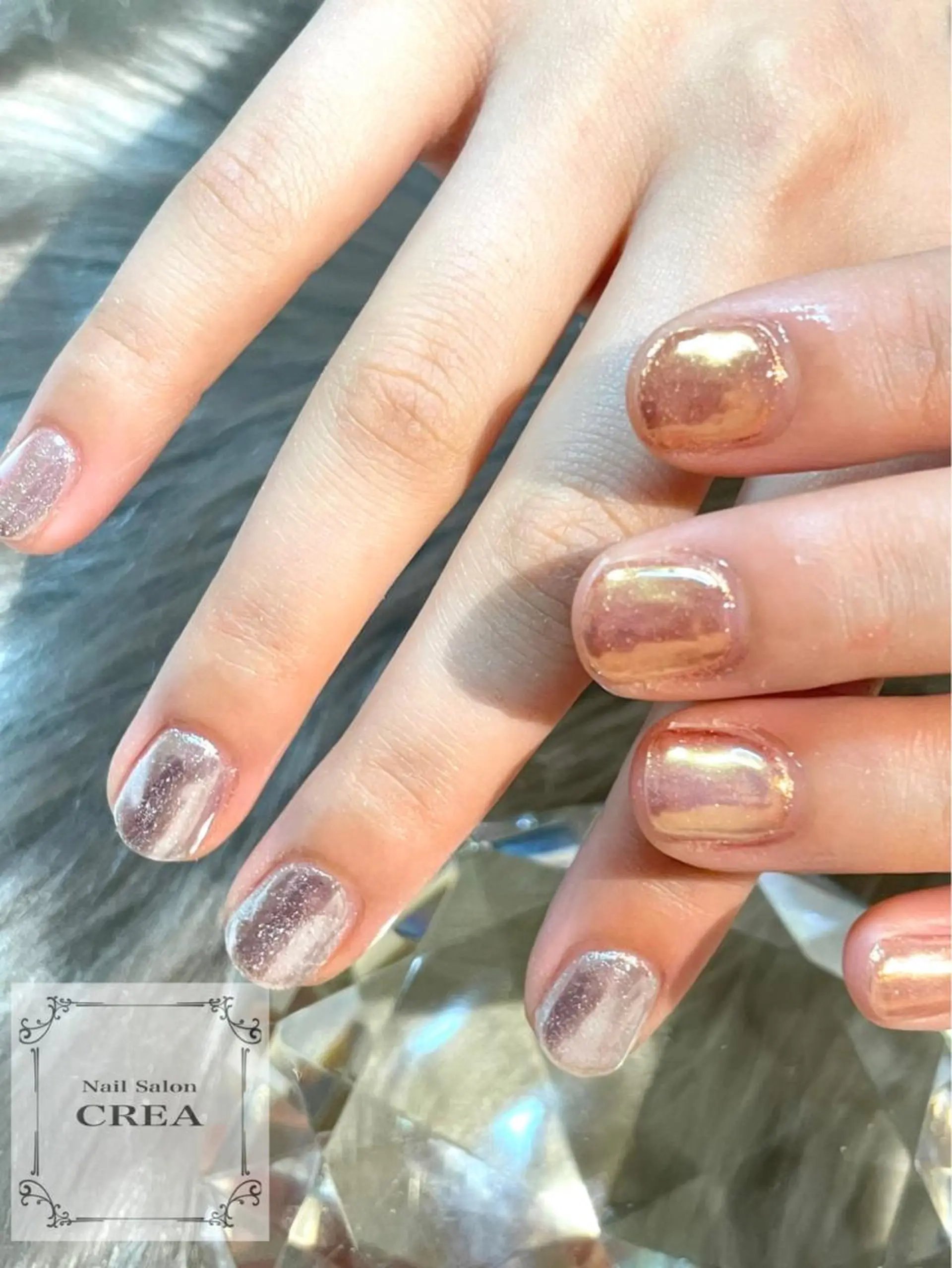 ネイル ジェルネイル ミラーネイル NailSalon CREAのネイルデザイン