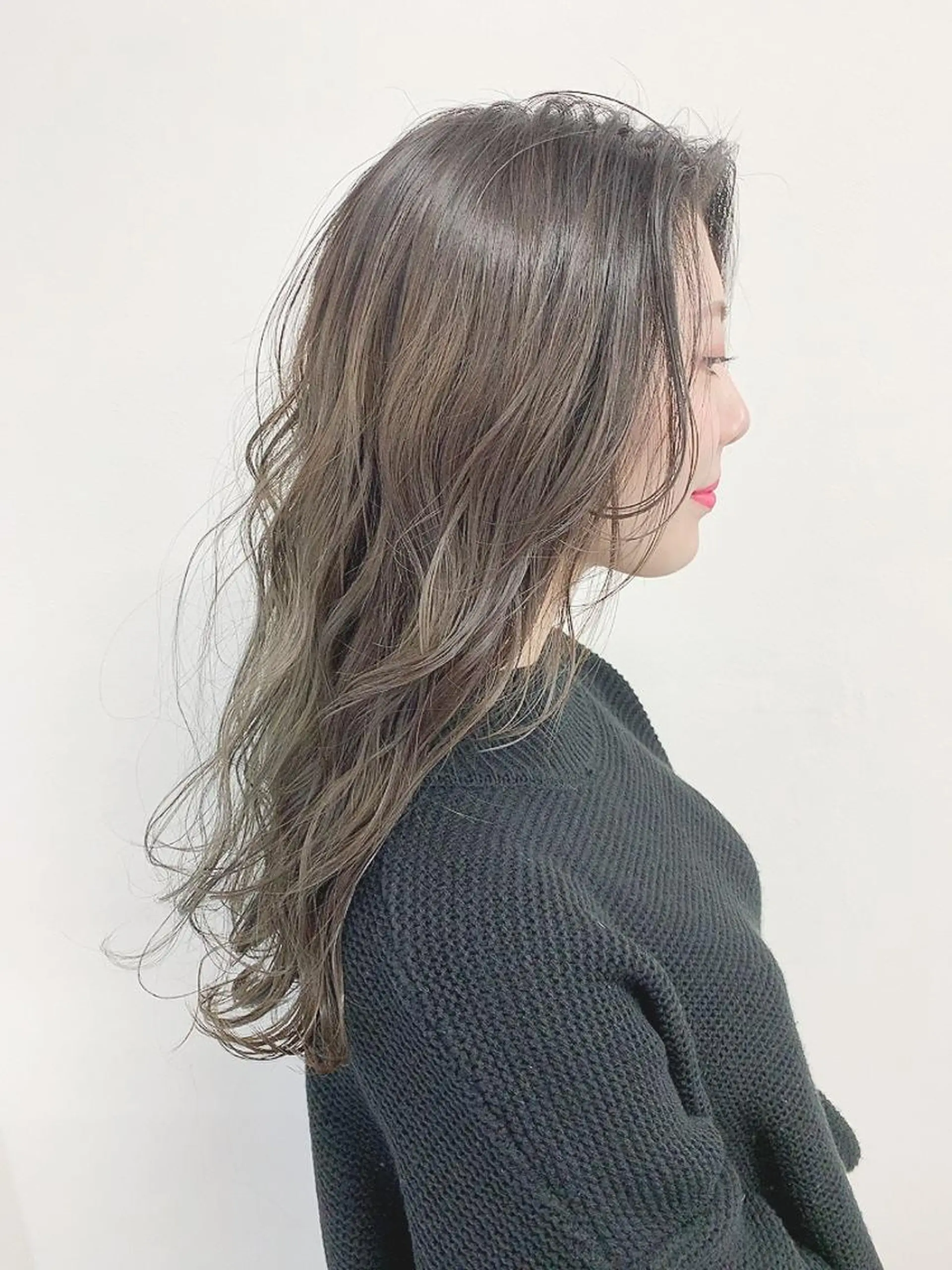 ロング カラー カット ヘアカラー 肌に馴染む暗髪 梅田・増田のヘアスタイル