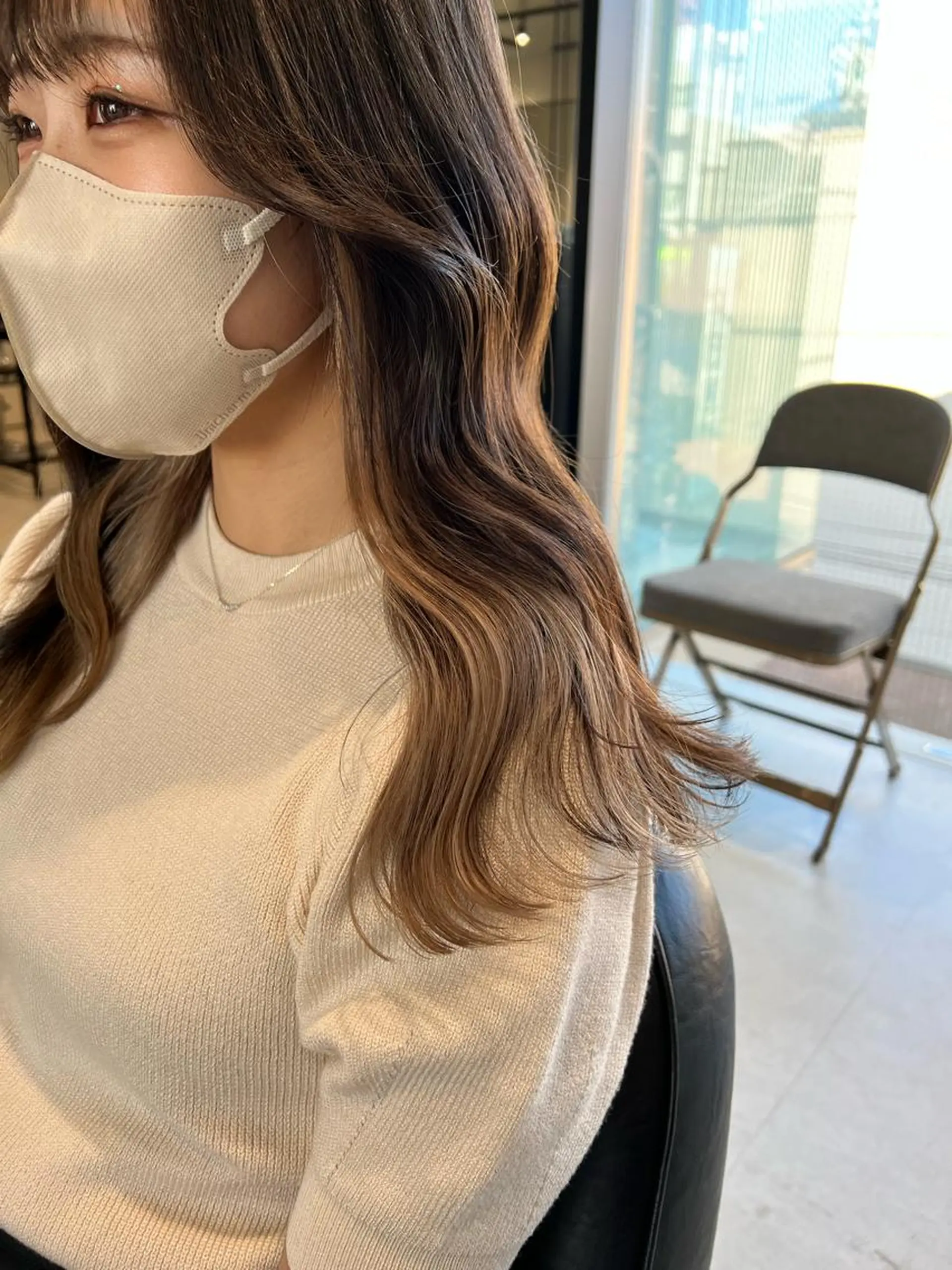 セミロング カラー ヘアカラー トリートメント 赤みゼロ/透明感 カラー🌿KANTAのヘアスタイル