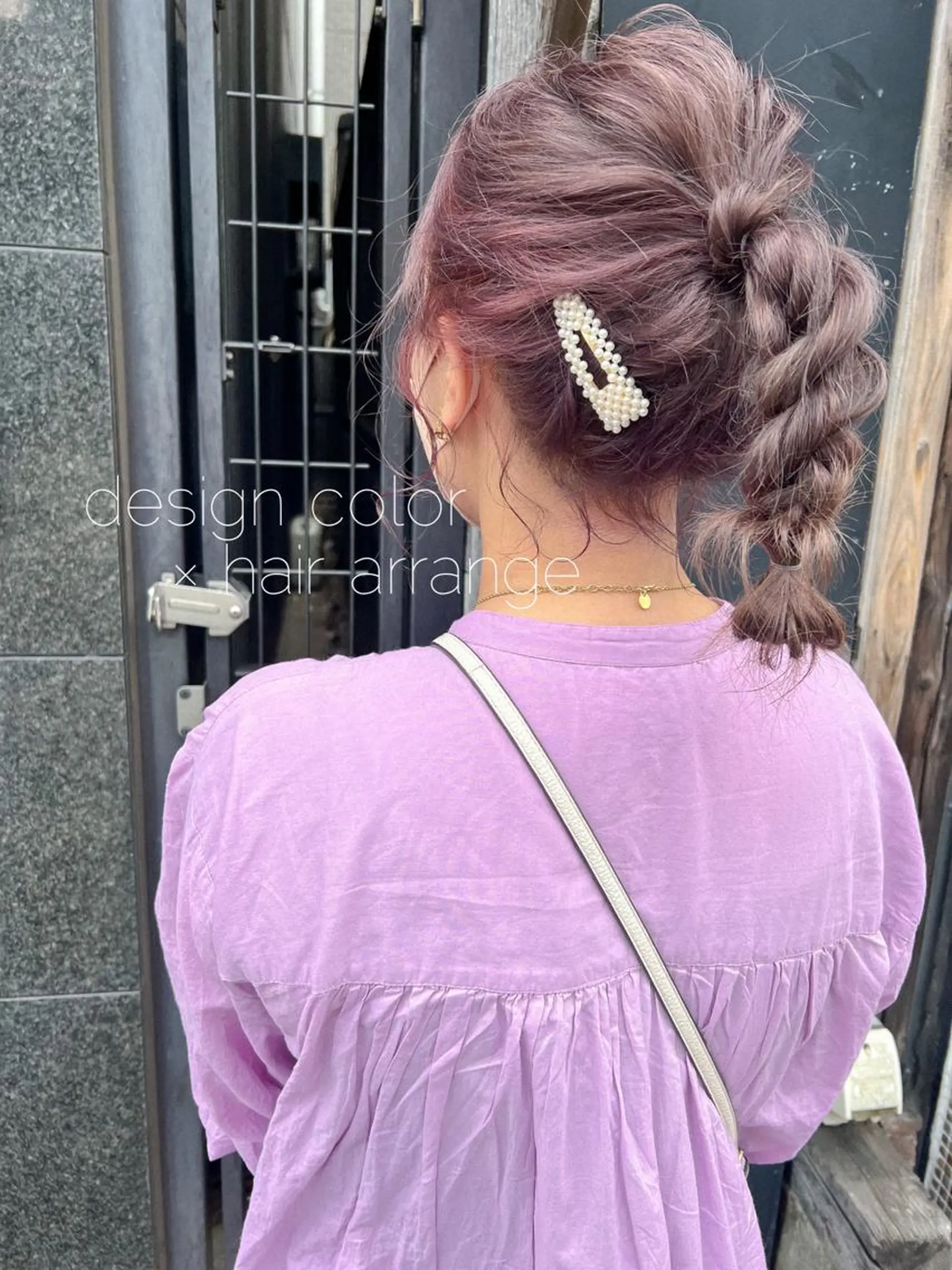 セミロング カラー グレージュ ラベンダーカラー ラベンダーグレージュ ラベンダーグレー ヘアカラー カラーパティシエ facce🌼ikoのヘアスタイル