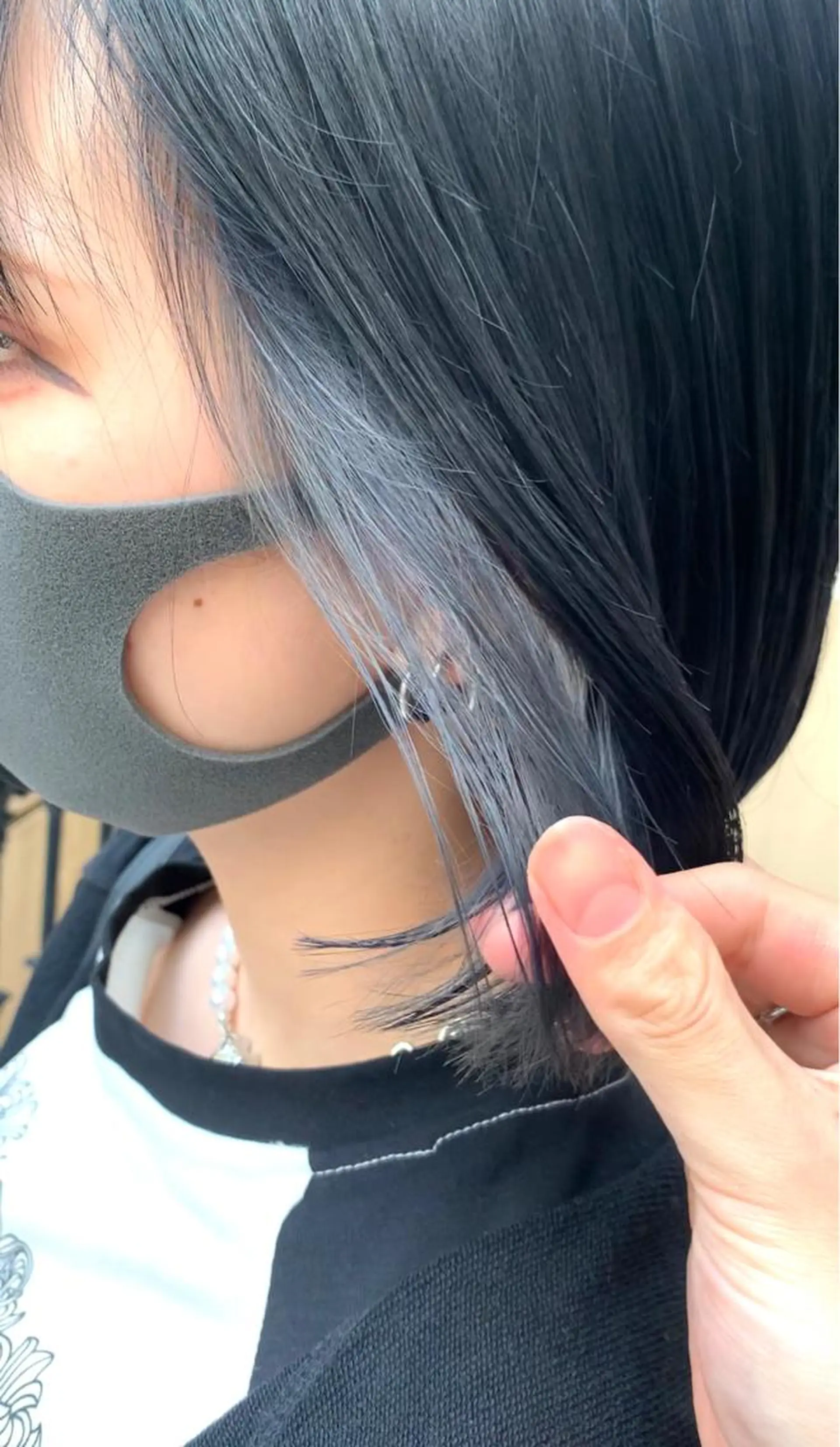 ショート カラー 黒髪 ブルーカラー ブルーブラック ‪🌿パーマ大好評 メンズ特化🌿ワタルのヘアスタイル