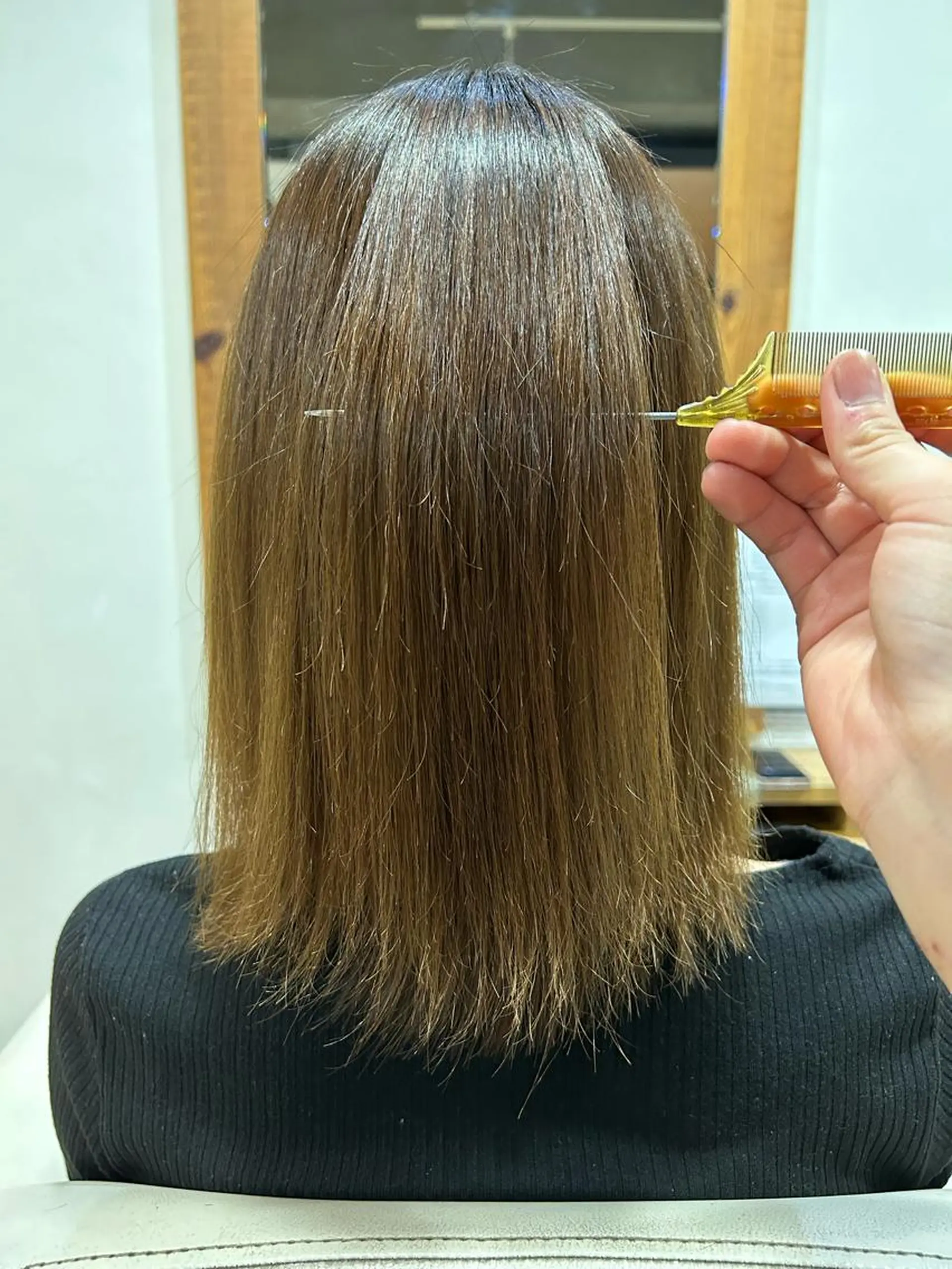 ミディアム 縮毛矯正 平野 佑有のヘアスタイル