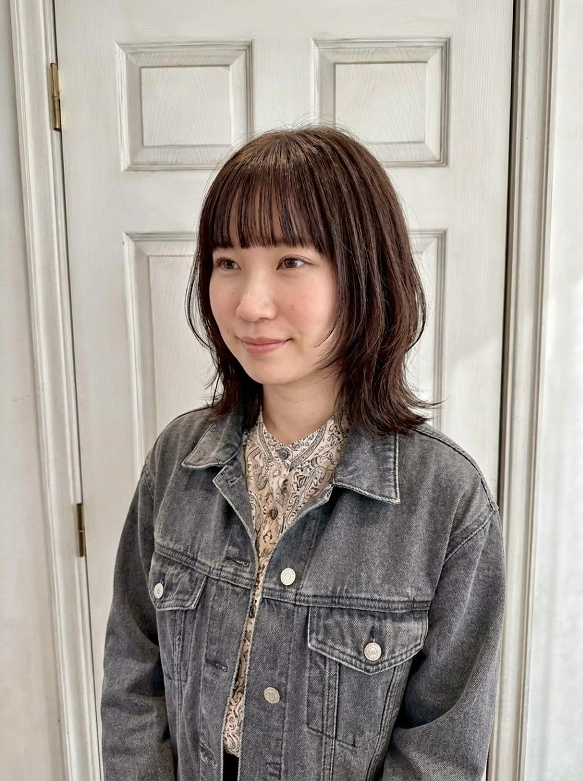 セミロング ボブ くびれヘア 顔周りカット 髪質改善 韓国風ヘア Aroma hair 🌙tanakaのヘアスタイル
