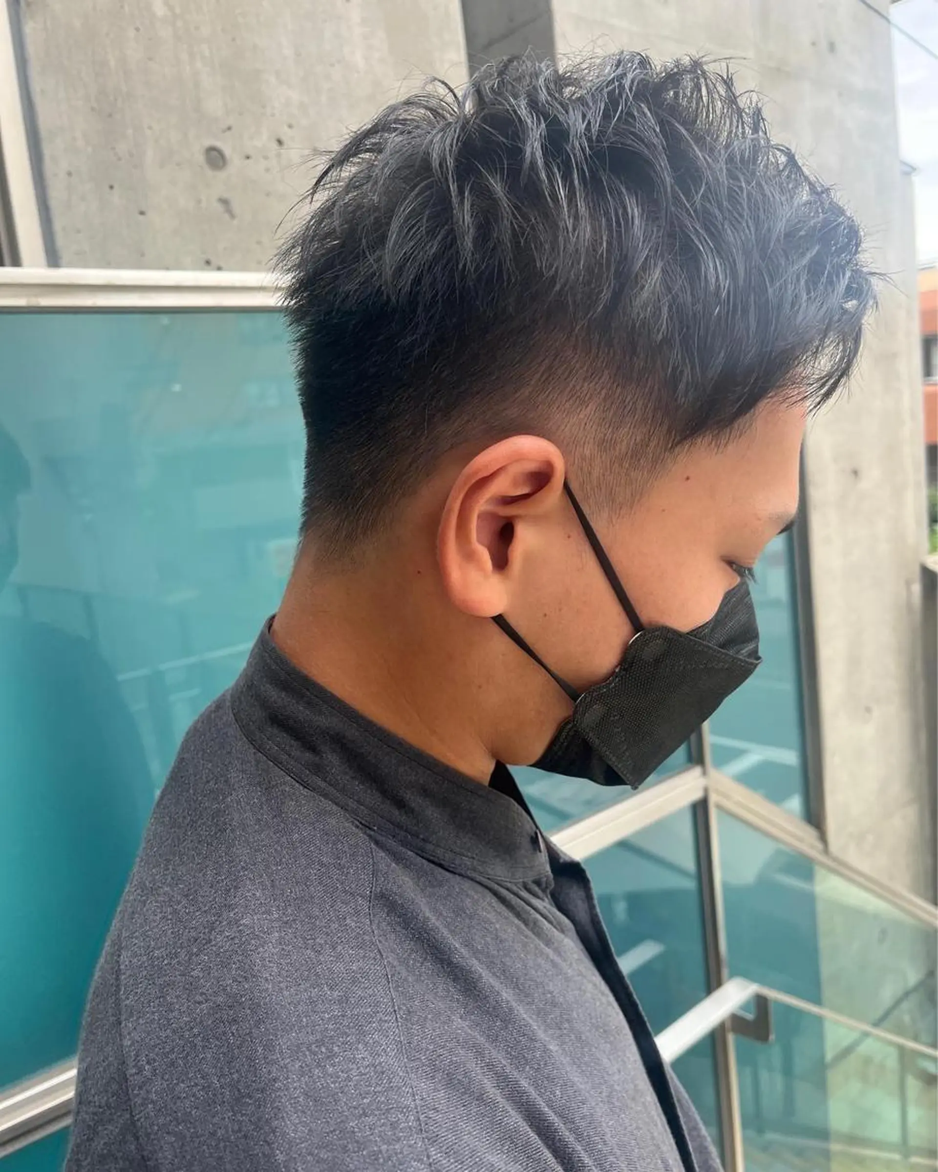 ショート メンズ メンズパーマ ケアカラー ピンクブラウン 外国人風カラー ショートヘア 久木原 ゆりのヘアスタイル