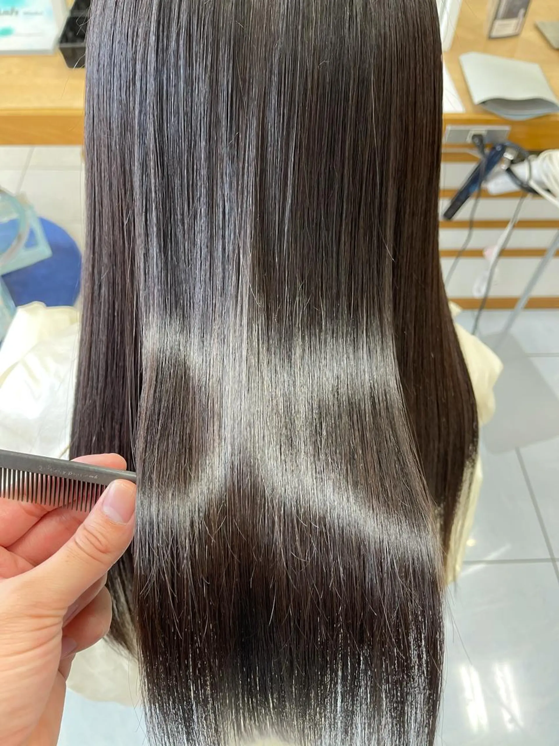 ロング パーマ 縮毛矯正 カット 縮毛矯正 髪質改善/縮毛矯正 /ブリーチ矯正/岡部のヘアスタイル