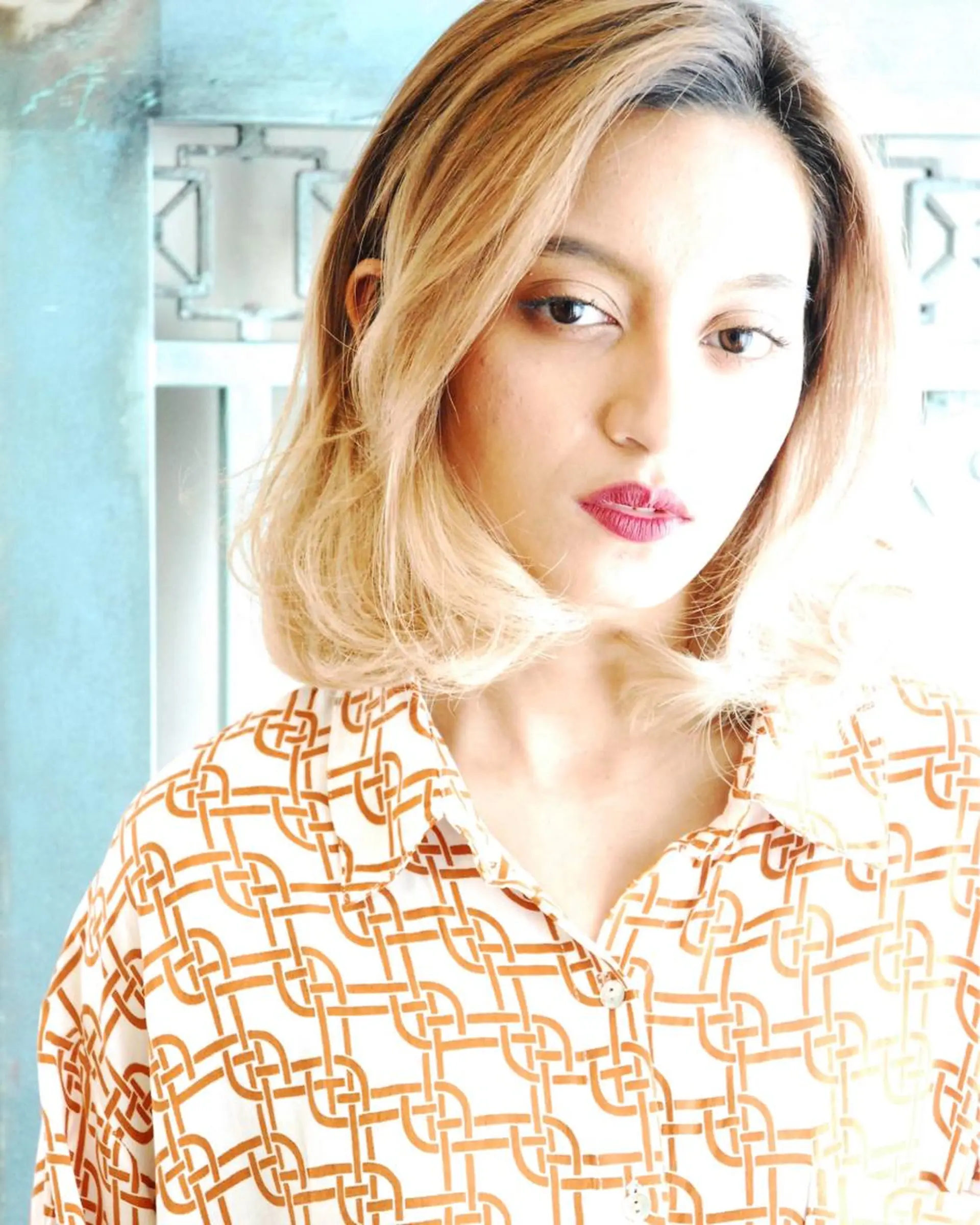 ミディアム カラー パーマ ヘアアレンジ メンズ ヘアカラー ヘアセット 表参道Lise おおいしおりのヘアスタイル